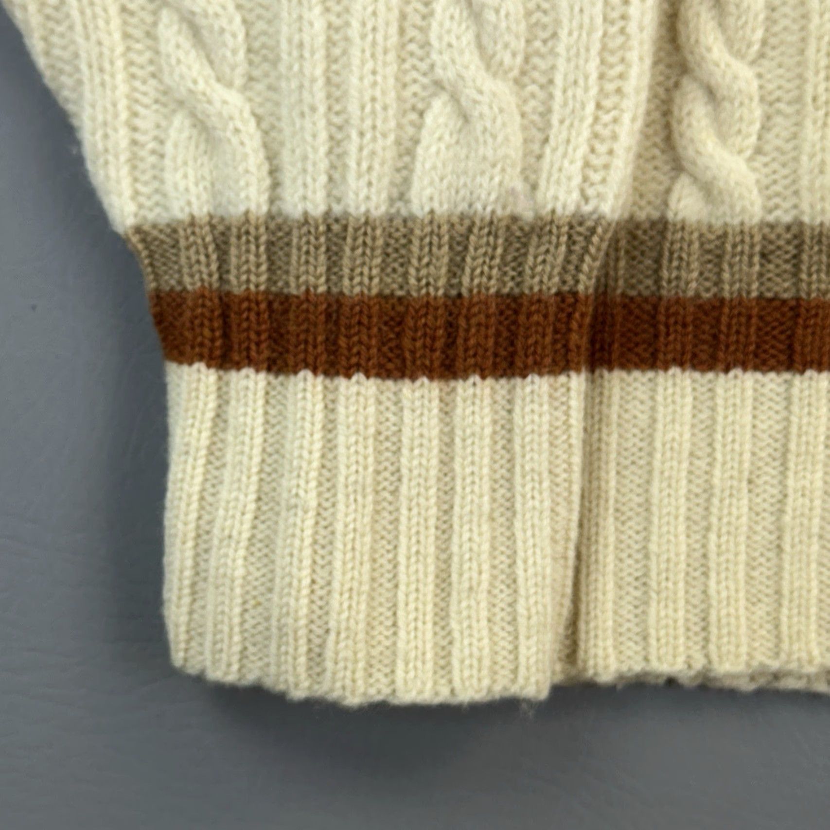 Vintage VINTAGE Robert Bruce Sweater Mens Large Wool Cable Knit Nordic USA 60s 70s Size US L / EU 52-54 / 3 - 2 Thumbnail