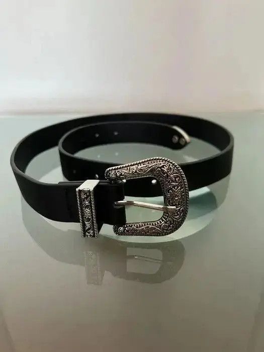 Japanese Brand Y2K Buckle Belt (black) Size 32 - 4 Thumbnail