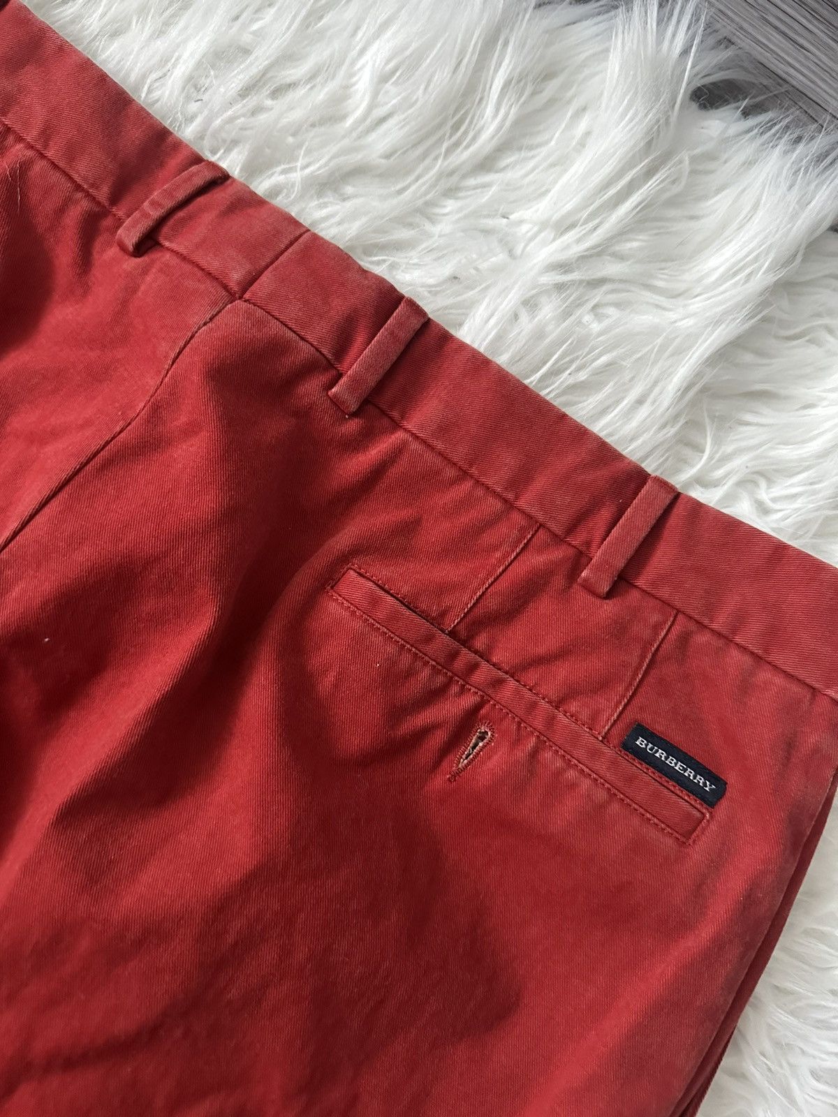 Burberry Burberry London Bright Red Pleated Chino Pants Vintage y2k Size US 38 / EU 54 - 2 Thumbnail