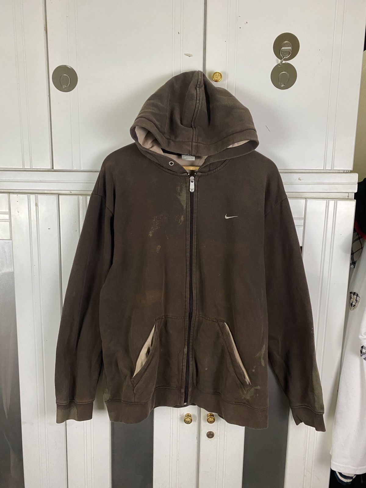 Nike × Vintage 00s Nike Brown Zipper Size US XL / EU 56 / 4 - 1 Thumbnail