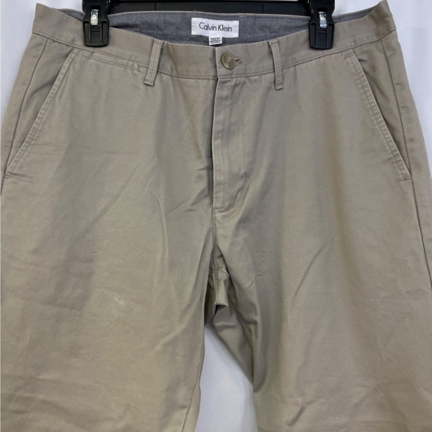 Calvin Klein Calvin Klein Men's Beige Dress Pants/Chino 33x30 SKU 4762 Size US 33 - 2 Thumbnail
