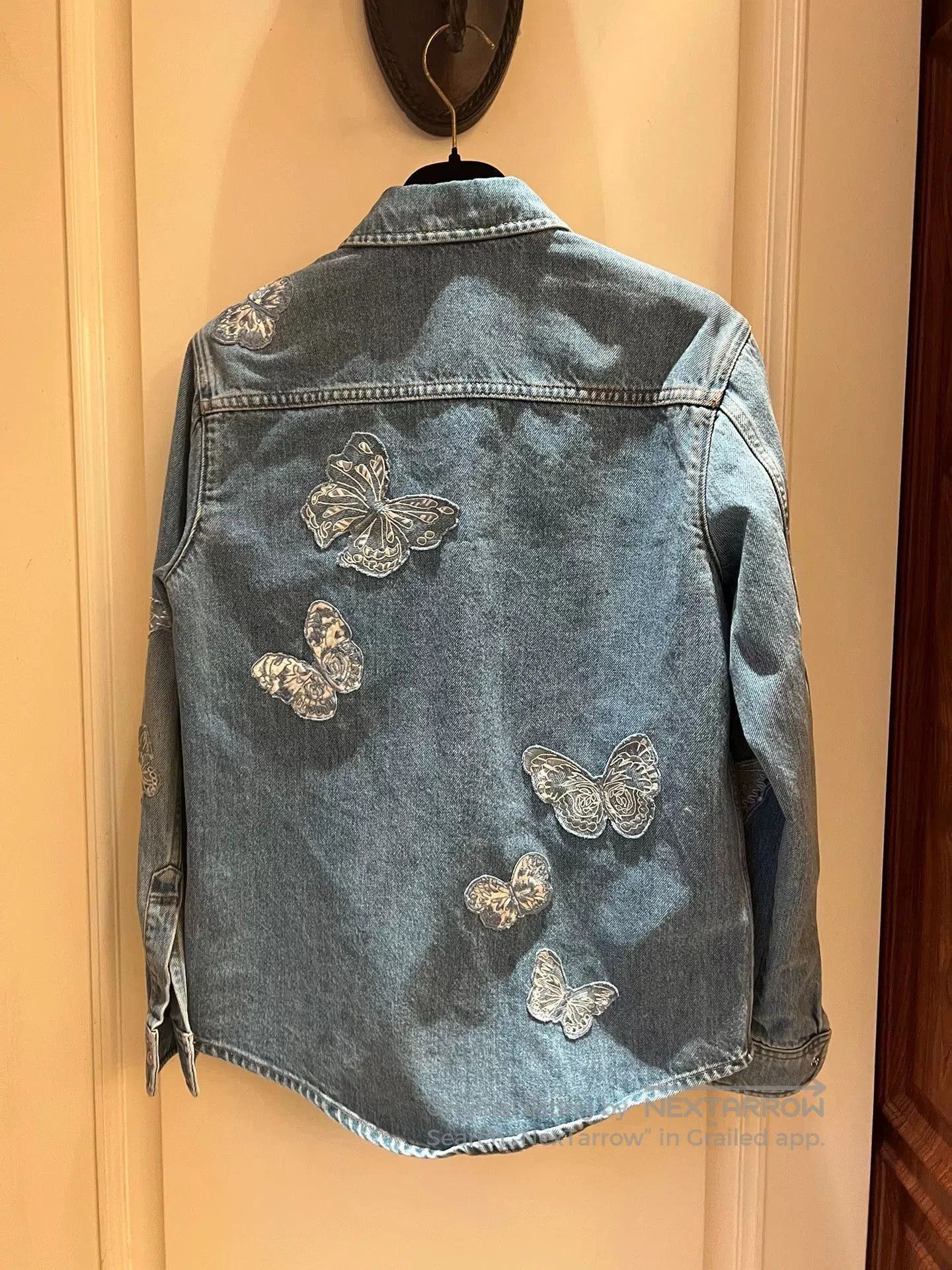 Valentino Valentino Butterfly Embroidery Denim Shirt. Size US S / EU 44-46 / 1 - 2 Thumbnail