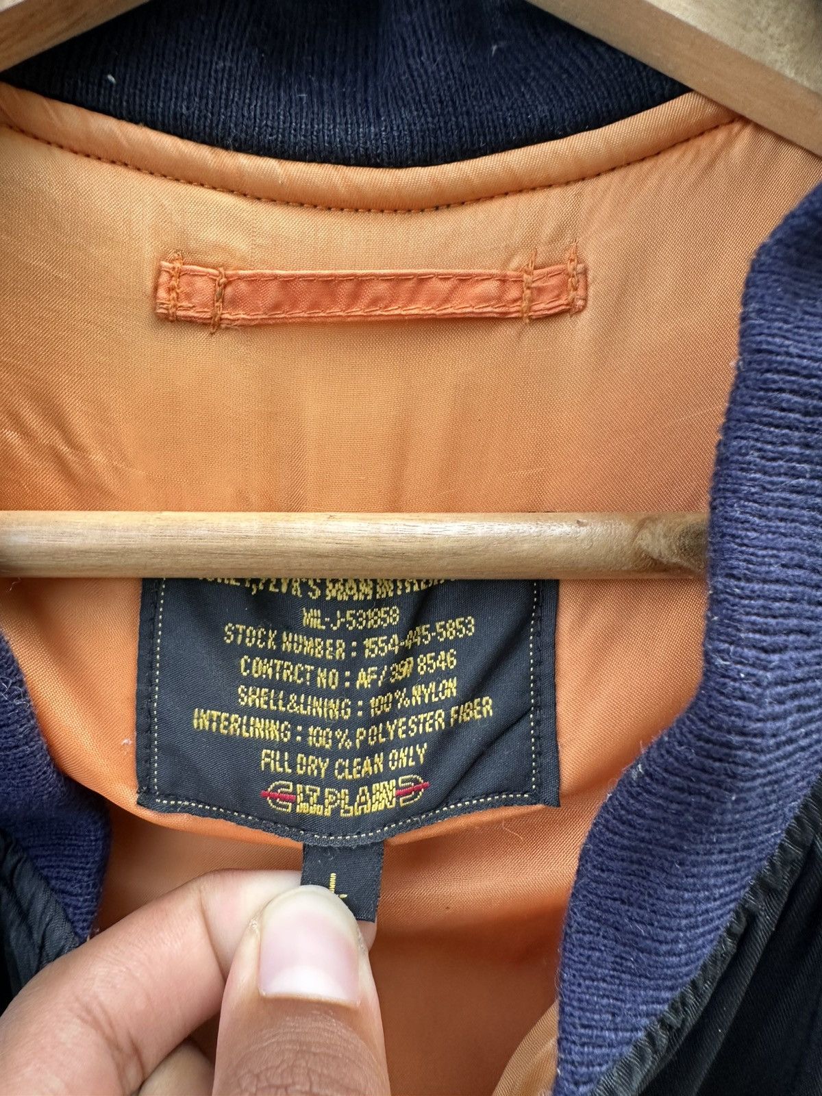 Vintage 🪖Vintage THRASHED MA-1 Man Intermediate Bomber Jacket Size US M / EU 48-50 / 2 - 9 Thumbnail