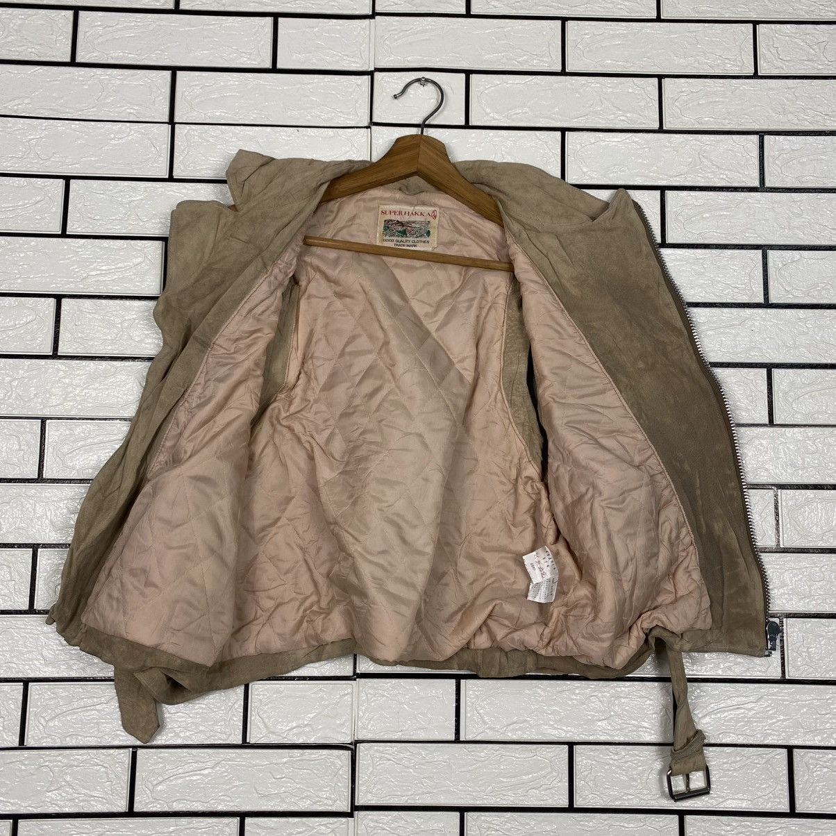 Japanese Brand 🔥VEST BIKER LEATHER JACKET DOUBLE COLLAR SUPER HAKKA JAPAN Size US S / EU 44-46 / 1 - 14 Thumbnail