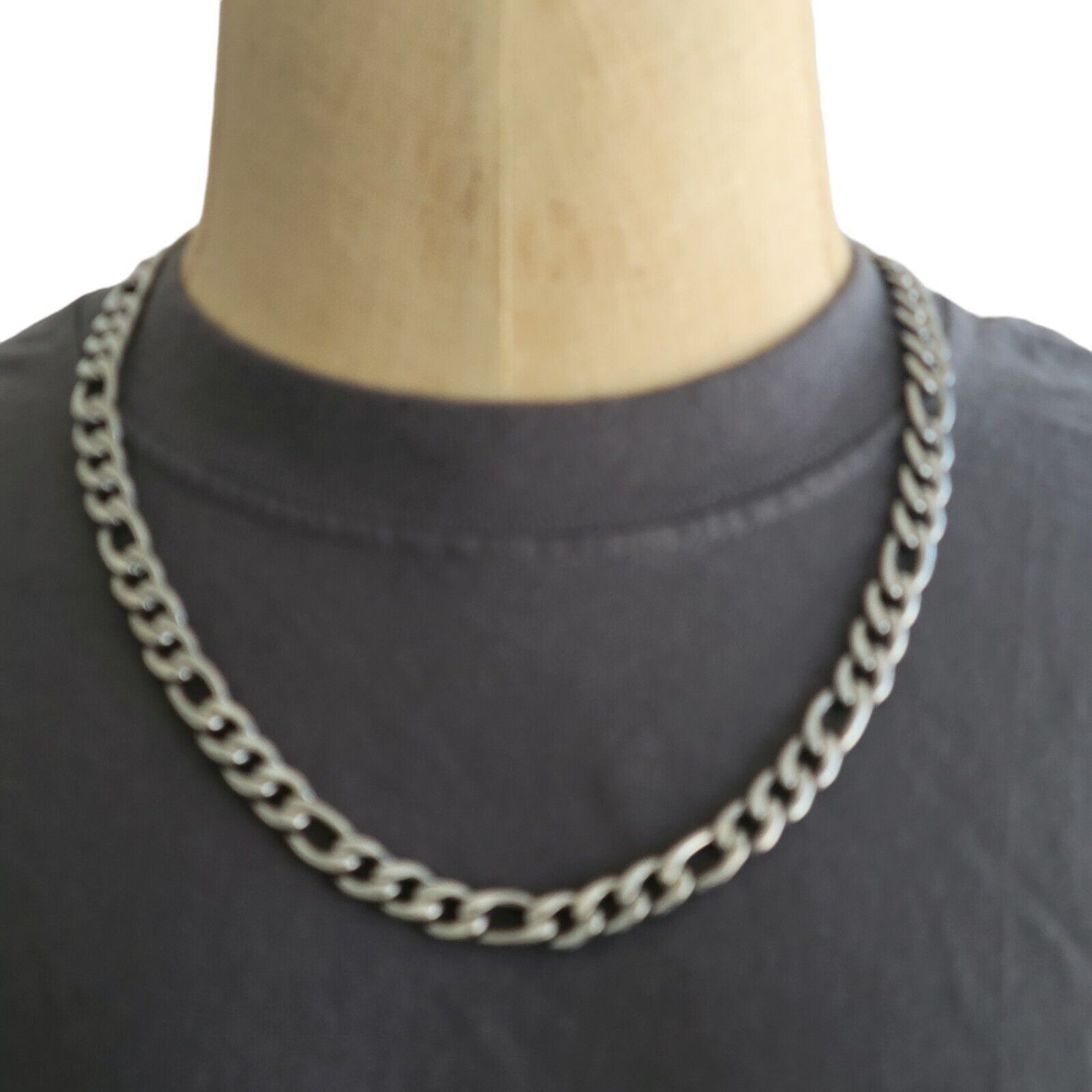 Macys Men's 24 Inch Stainless Silver Necklace. Size ONE SIZE - 1 Thumbnail