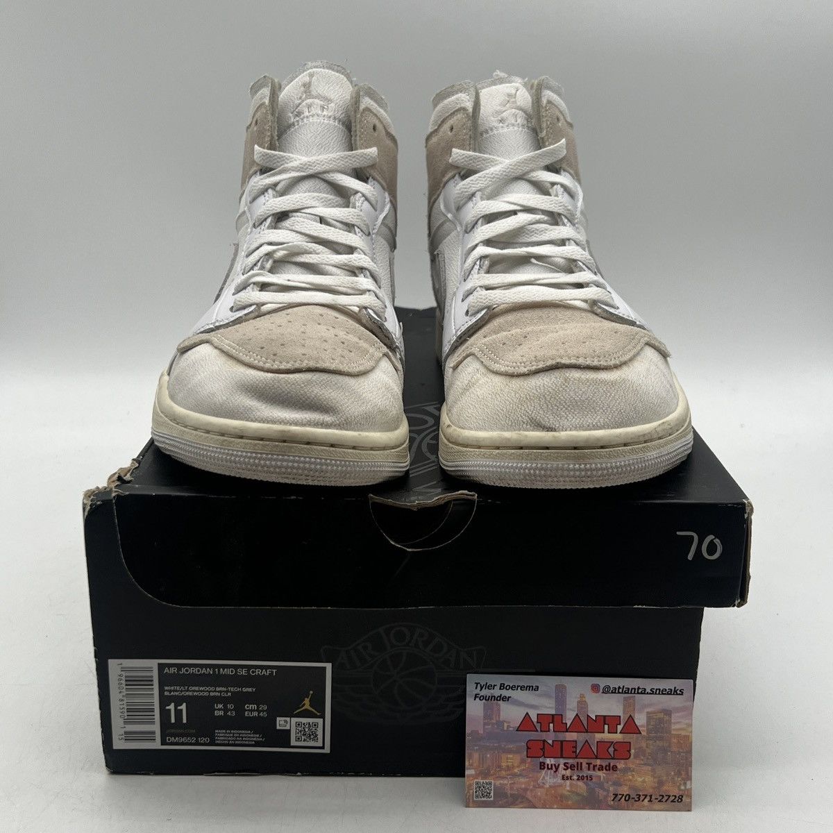 Jordan Brand Air Jordan 1 mid inside out Size US 11 / EU 44 - 2 Thumbnail