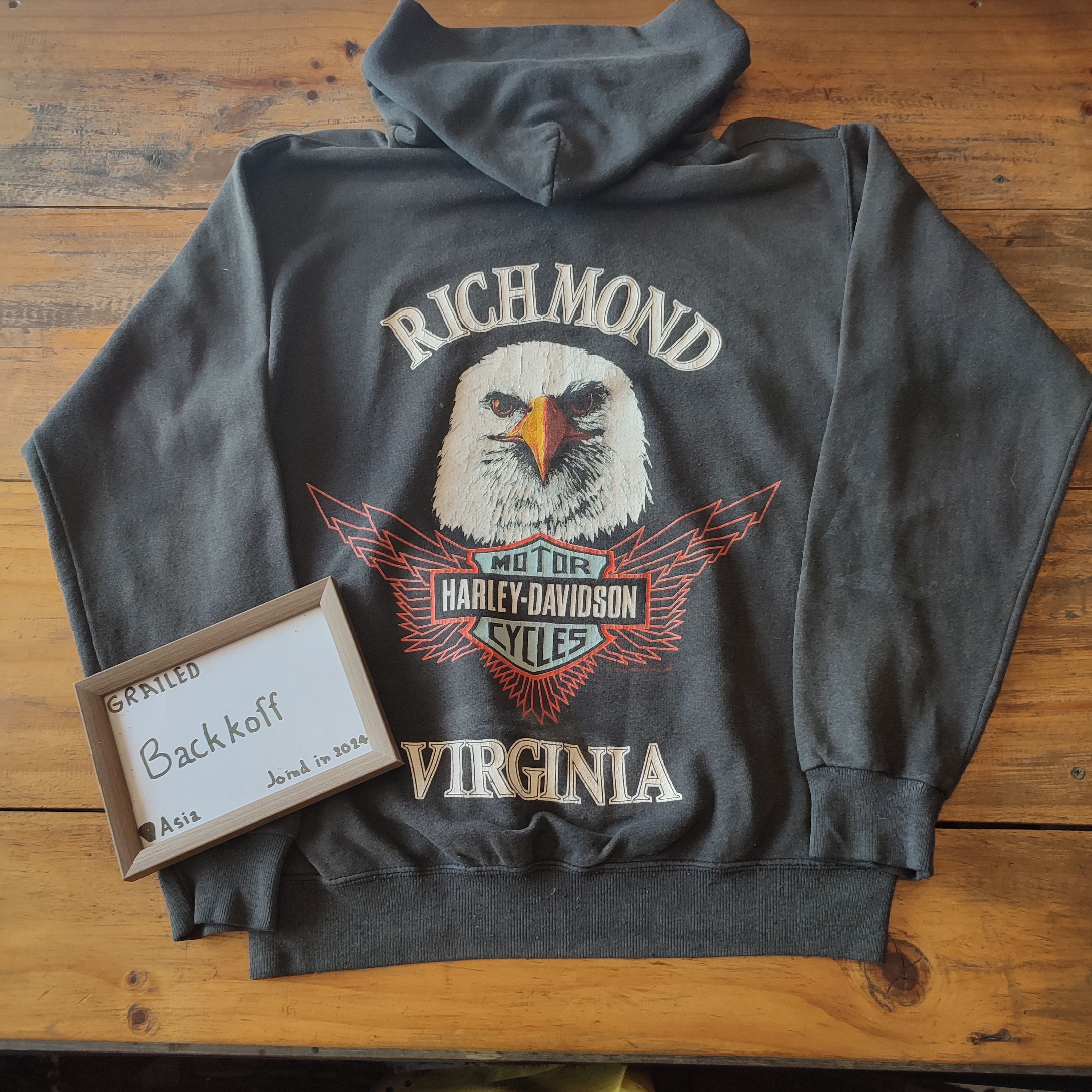 Harley Davidson × Vintage 🔥Rare🔥Vintage 1991 Harley Davidson Hoodie Size US M / EU 48-50 / 2 - 2 Thumbnail
