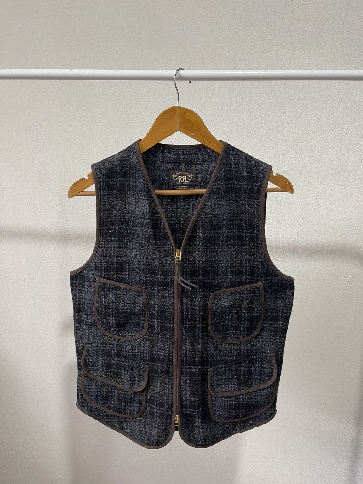 RRL Ralph Lauren RRL RALPH LAUREN WOOL PLAID VEST TALON ZIP Size US S / EU 44-46 / 1 - 1 Thumbnail