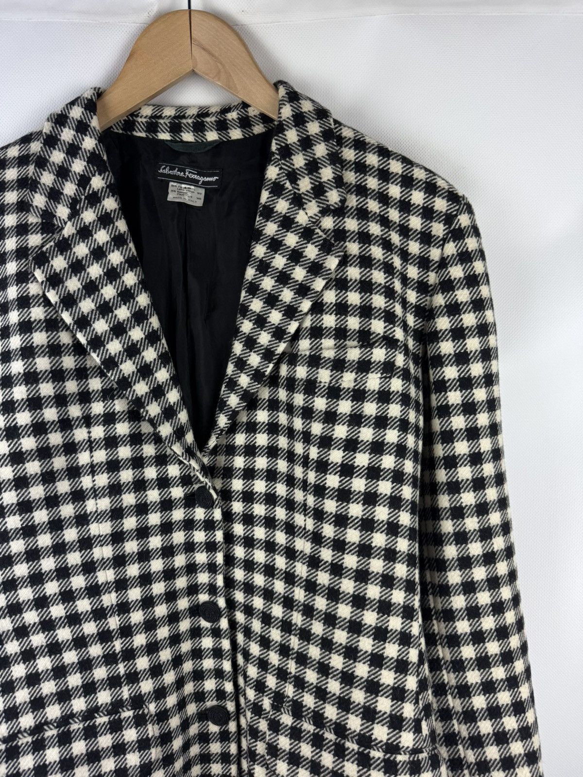 Salvatore Ferragamo Salvatore Ferragamo VTG Plaid Wool Cashmere Blazer Jacket Size M / US 6-8 / IT 42-44 - 5 Thumbnail