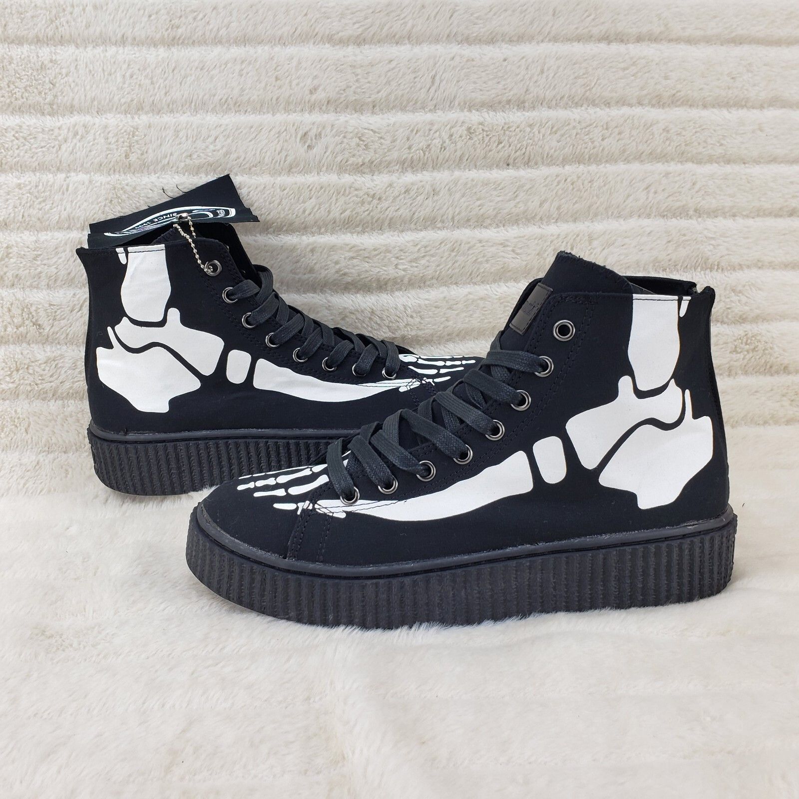 Demonia Cult DEMONIA Sneeker X RAY Skeleton Sneaker Goth Punk Mens Size US 13 / EU 46 - 6 Thumbnail
