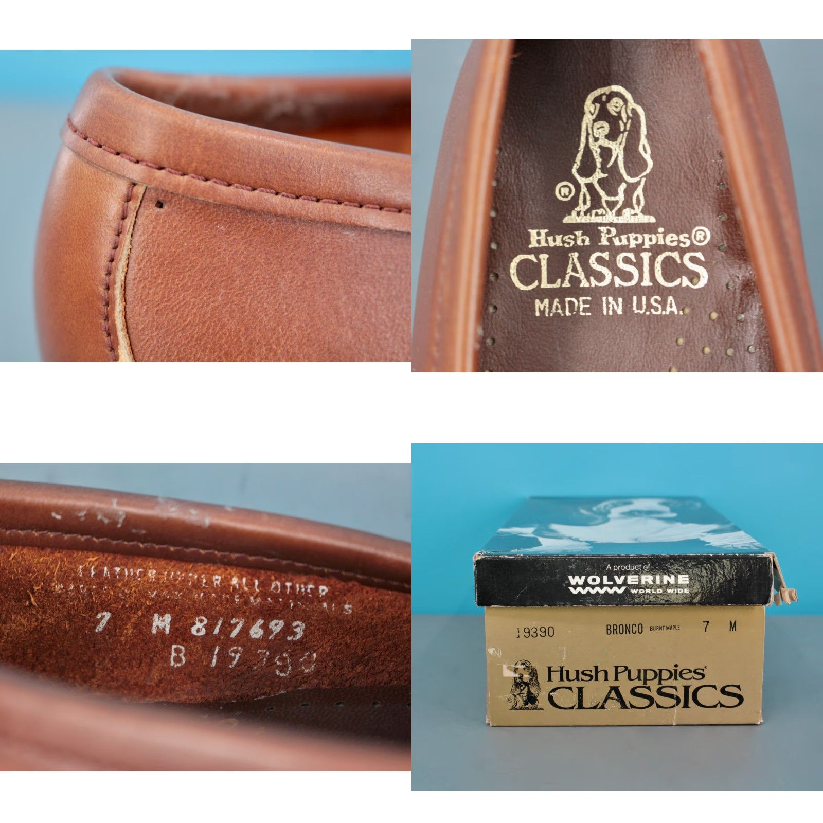 Hush Puppies VINTAGE Hush Puppies Loafers Men's 70s Brown Leather Size 7 M 1970s Disco Style Shoes Size ONE SIZE - 8 Thumbnail