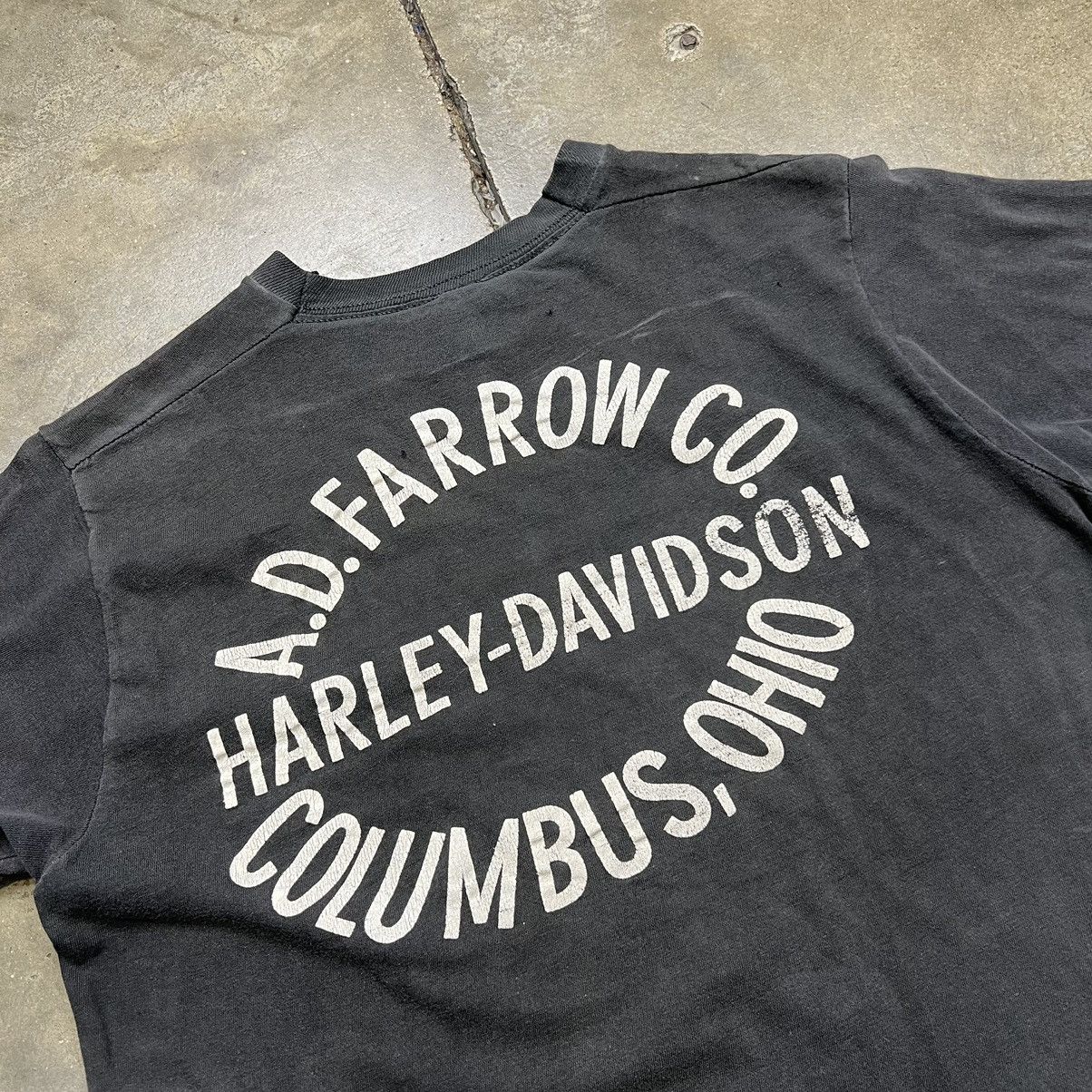 Vintage 70s Harley Davidson T shirt Faded Grunge Punk USA