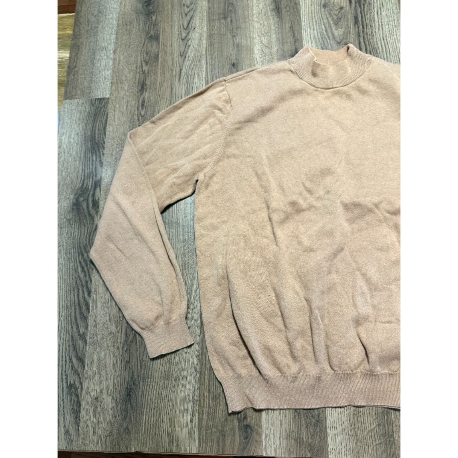 Van Heusen Van Heusen Sweater Mens size M Brown Mock Neck Pullover Long Sleeve Knit Cotton Size US M / EU 48-50 / 2 - 4 Thumbnail