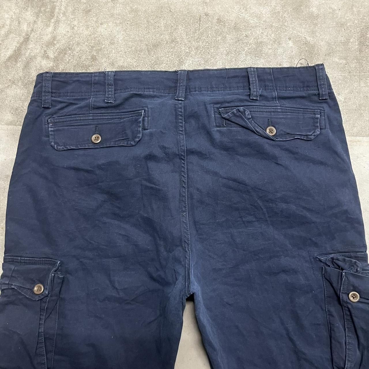 Japanese Brand × Vintage Vintage Y2K/2000s Baggy Fit Navy Blue Cargo Pants! Size US 38 / EU 54 - 7 Thumbnail