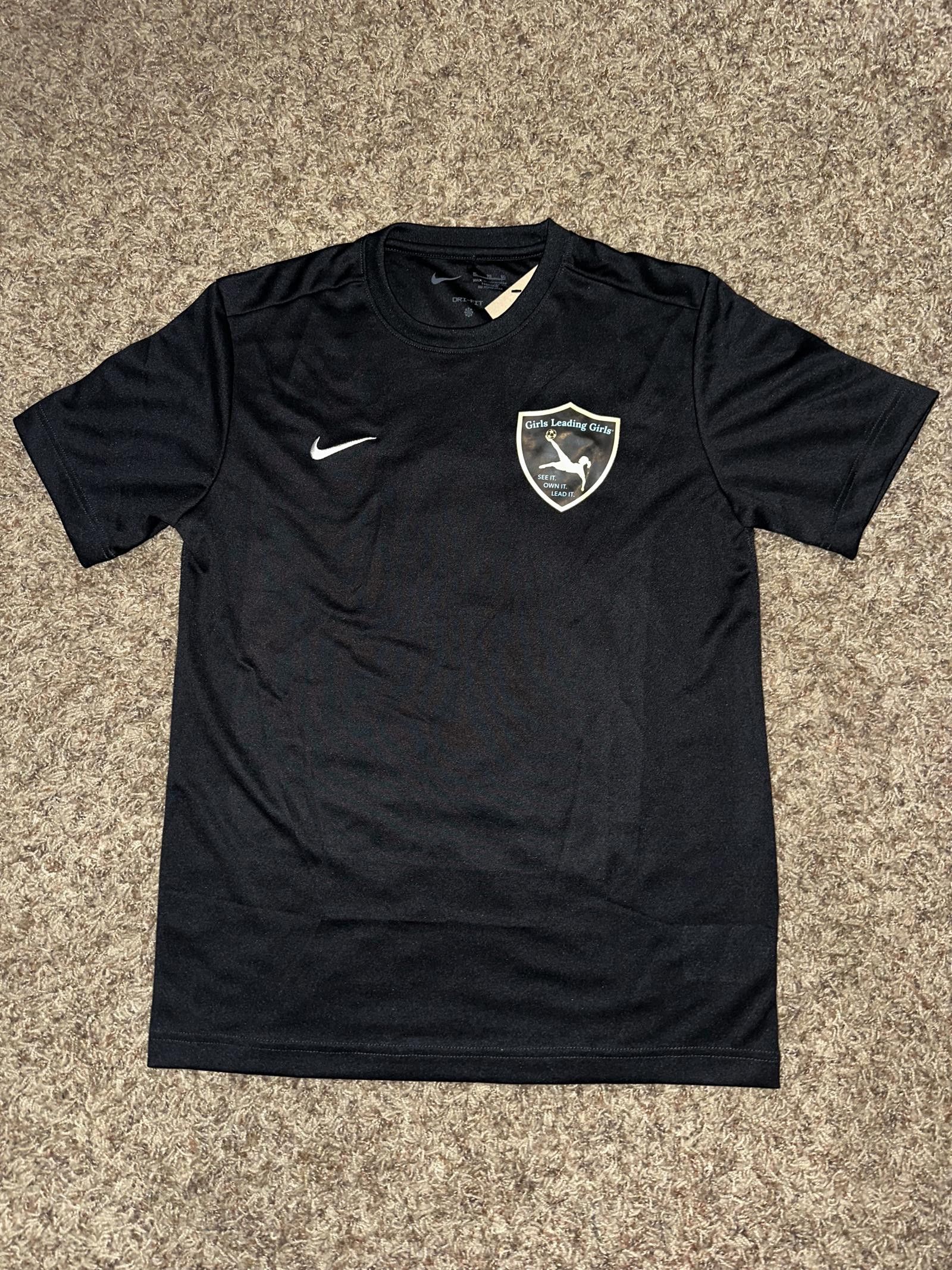 Nike Big Kids (Girl’s) Girls Leading Girls Park VII Black Soccer Jersey