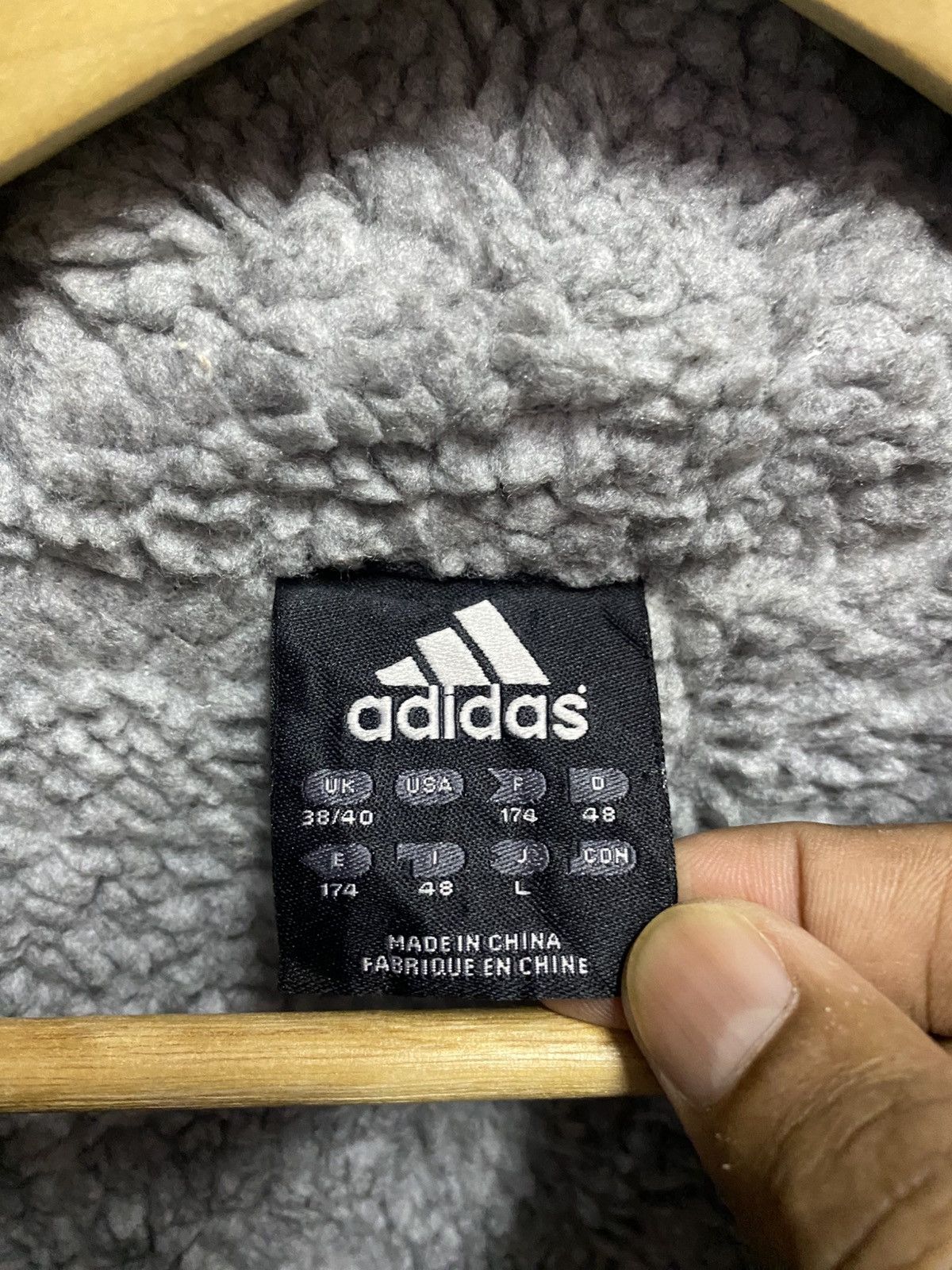 Vintage 2000s Adidas Coach Jacket Sherpa Inner Size US L / EU 52-54 / 3 - 10 Thumbnail
