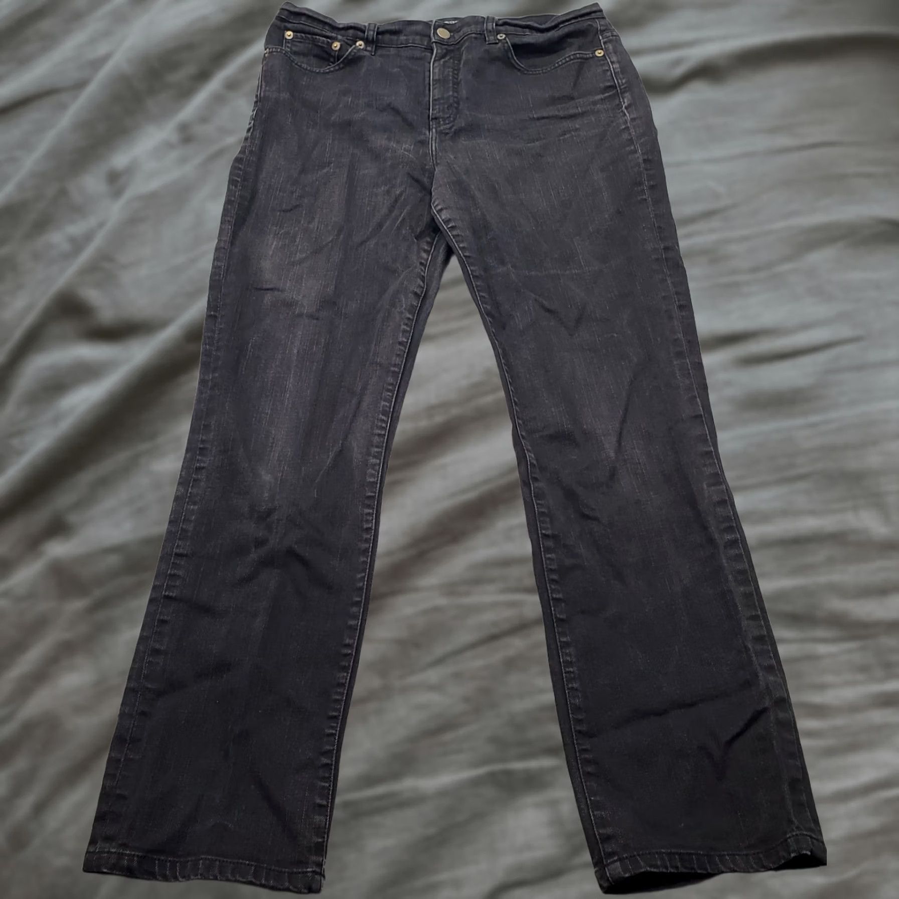 Ralph Lauren Lauren Ralph Lauren Jeans Womens 10 Black Casual Classic Stretch Straight Leg - 5-Pocket Denim Modern Fit Size 32" / US 10 / IT 46 - 1 Thumbnail