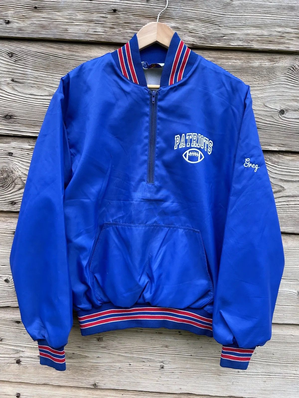 Vintage 80s Vintage Amherst Patriots College Bomber Jacket Size US L / EU 52-54 / 3 - 1 Thumbnail