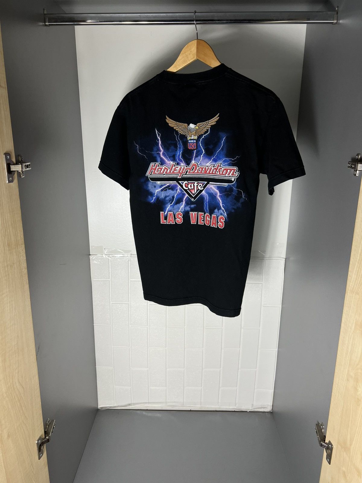 Harley Davidson VINTAGE HARLEY DAVIDSON MOTORCYCLE DOUBLE PRINTED Y2K 90s Size US S / EU 44-46 / 1 - 7 Thumbnail
