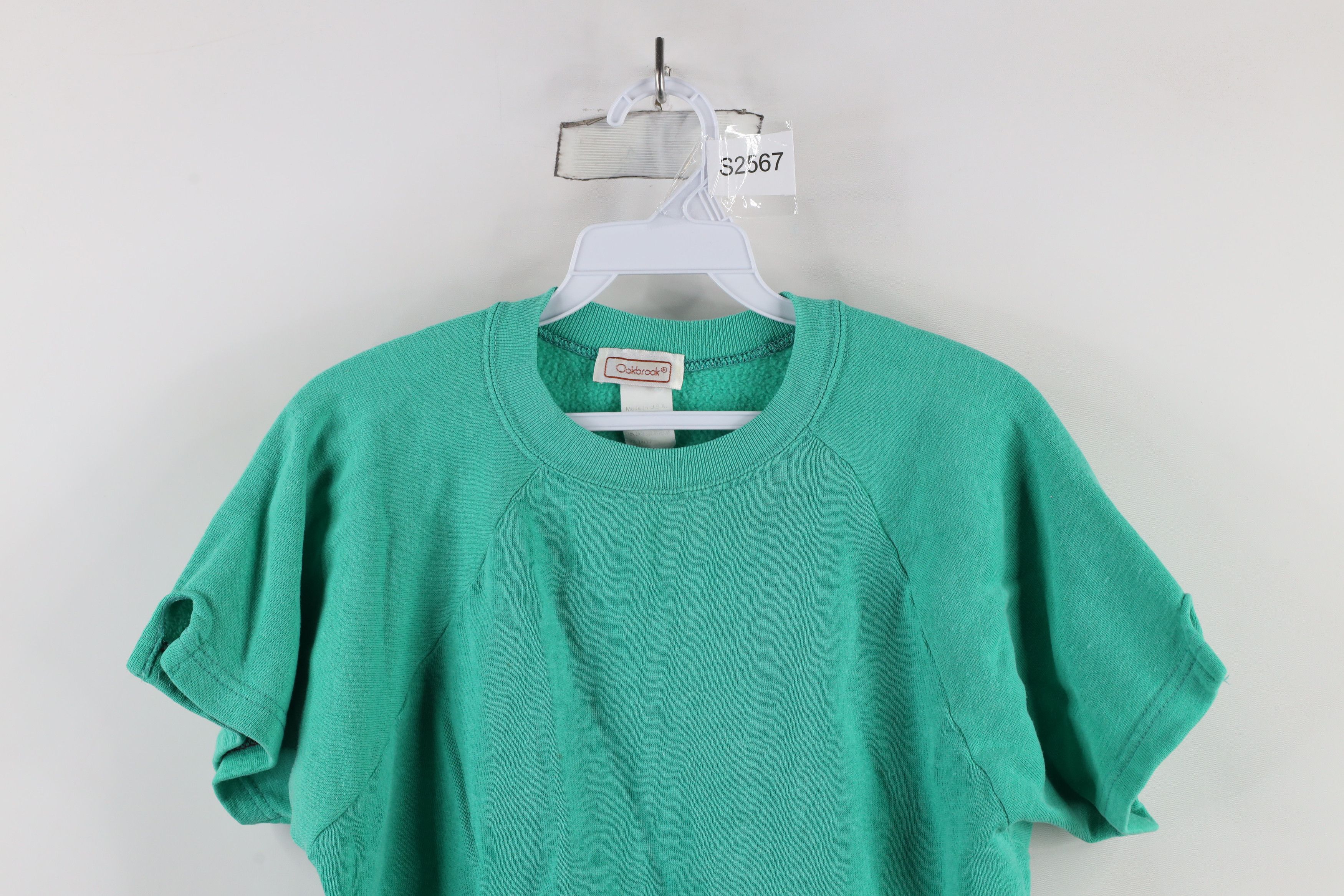 Vintage Vintage 80s 90s Streetwear Blank Short Sleeve Sweatshirt USA Size L / US 10 / IT 46 - 2 Thumbnail