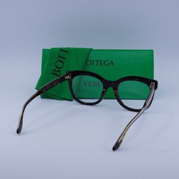 Bottega Veneta Bottega Veneta BV0241O 002 Eyeglasses Havana 49mm Square Size ONE SIZE - 10 Thumbnail