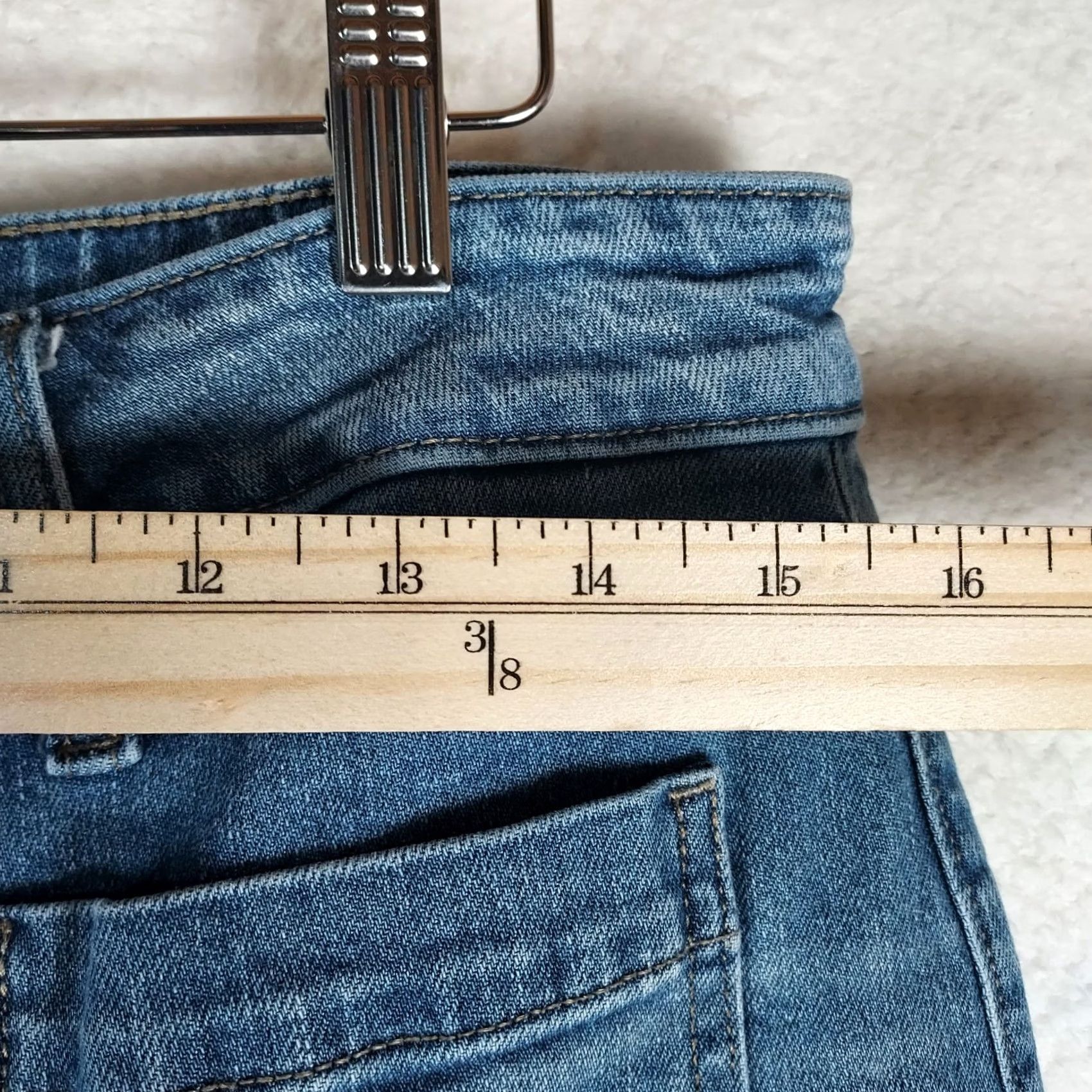 Vintage Maurices High Rise Wide Leg Jeans Women Size 12 Short Medium Wash Denim Blue 5-Pocket Regular VNTG? Size 34" / US 12 / IT 48 - 4 Thumbnail