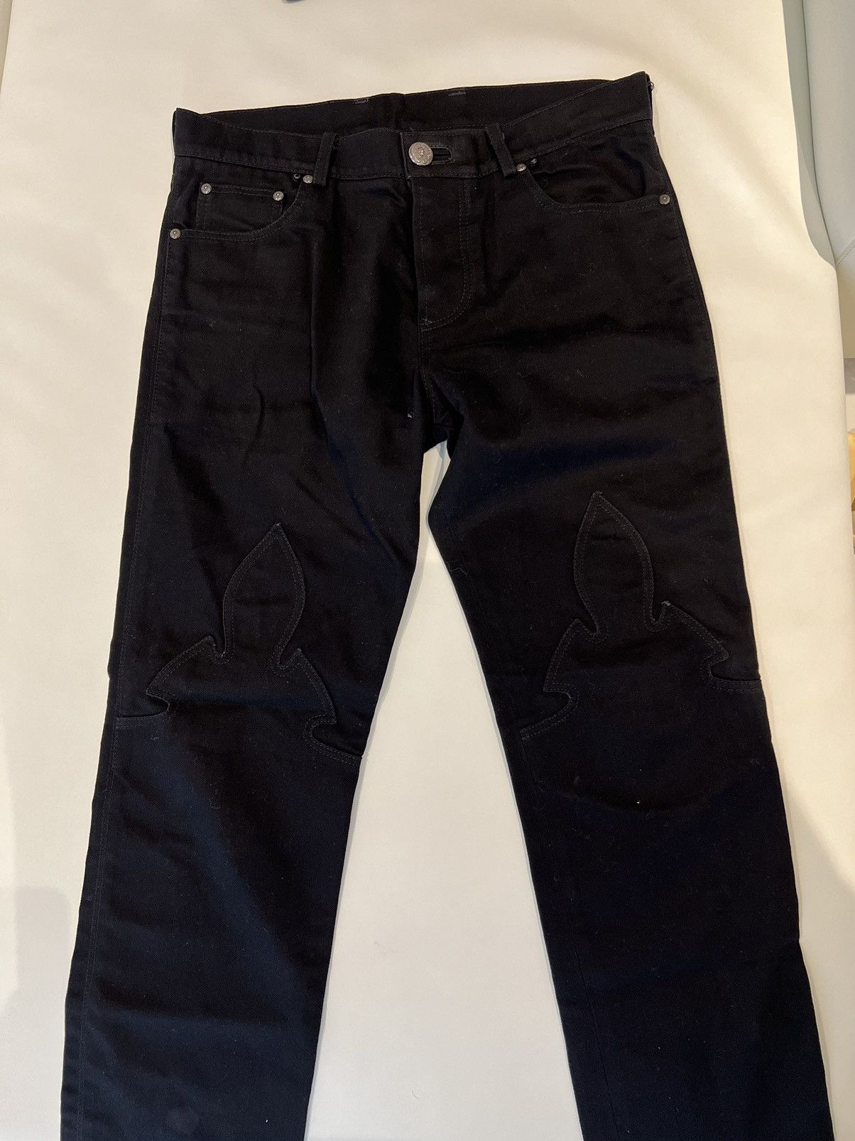 Chrome Hearts Fleur Knee Jeans | Grailed