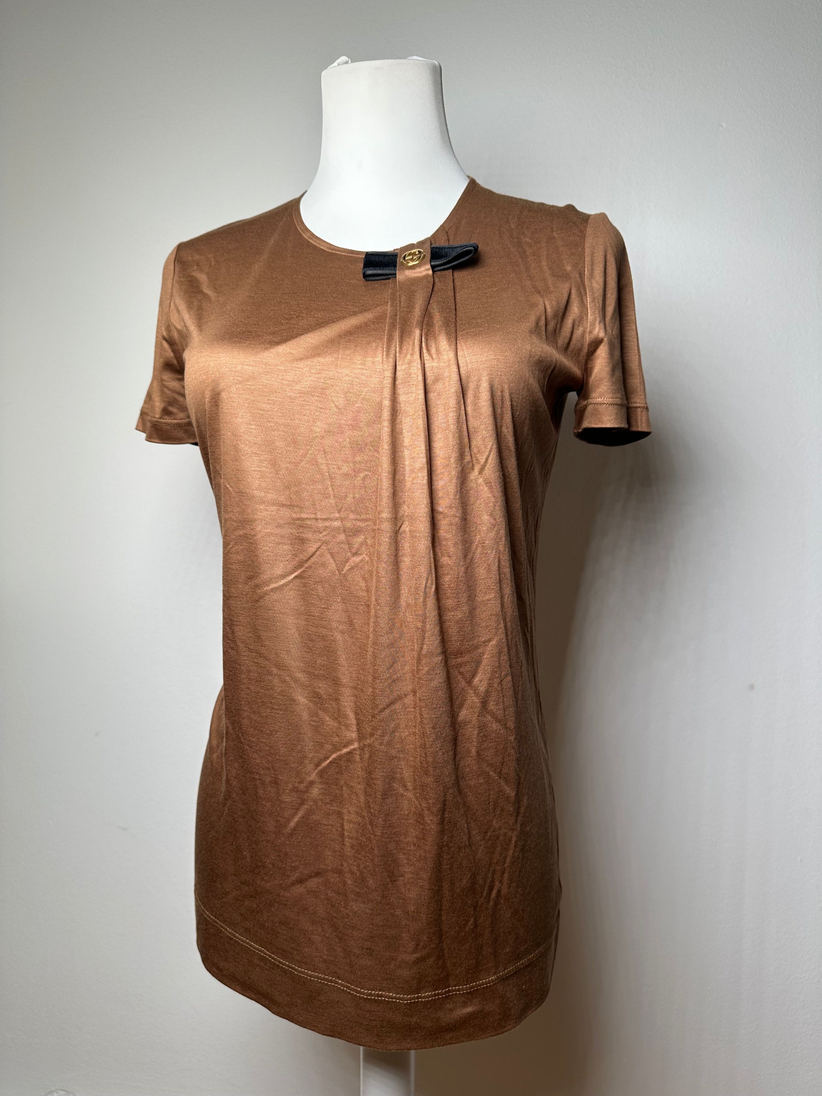 Gucci Vintage GG Shirt Brown M Size S / US 4 / IT 40 - 1 Thumbnail
