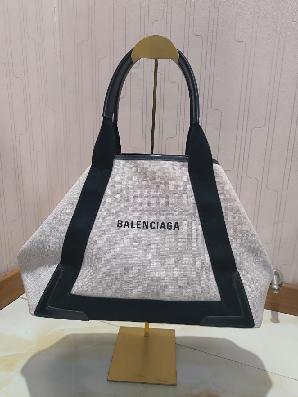 Balenciaga Balenciaga medium Navy Cabas tote bag Size ONE SIZE - 2 Thumbnail