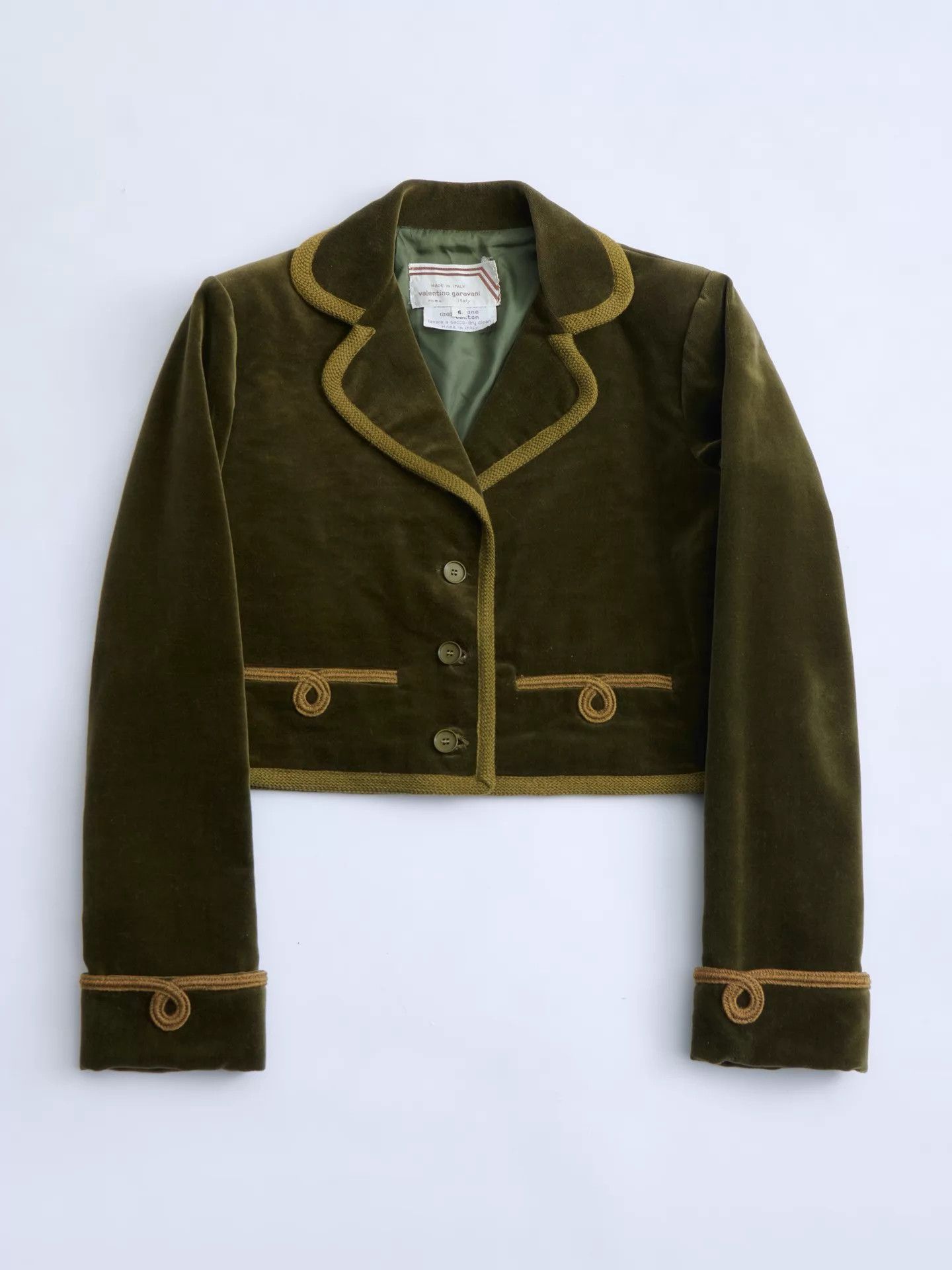 Valentino VALENTINO GARAVANI 70s Olive Green Velvet 2-Piece Set Size M / US 6-8 / IT 42-44 - 6 Thumbnail