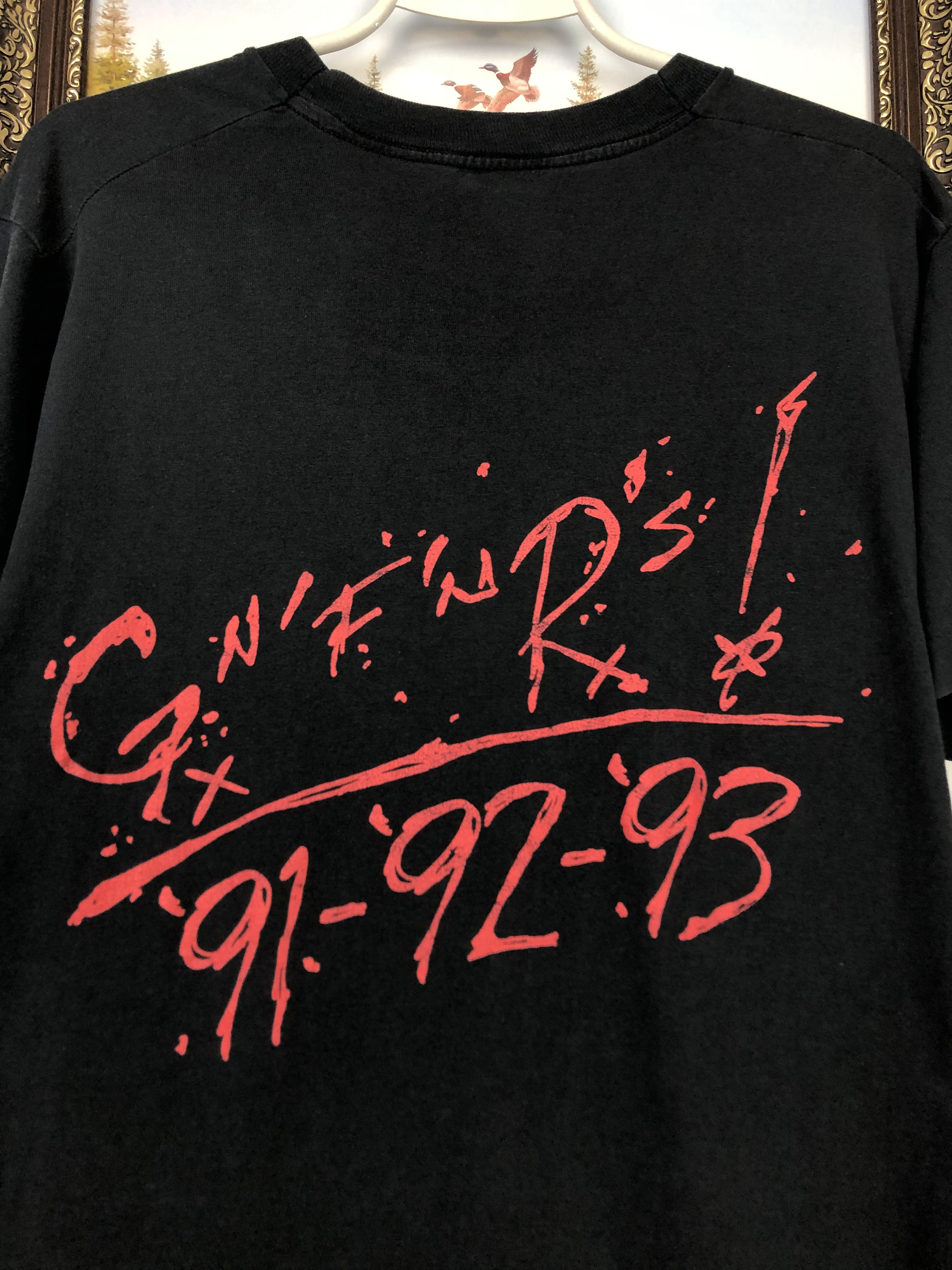 Vintage Vintage 1993 Guns And Roses Use Your Illusion Tee Band Shirt Size US M / EU 48-50 / 2 - 12 Thumbnail