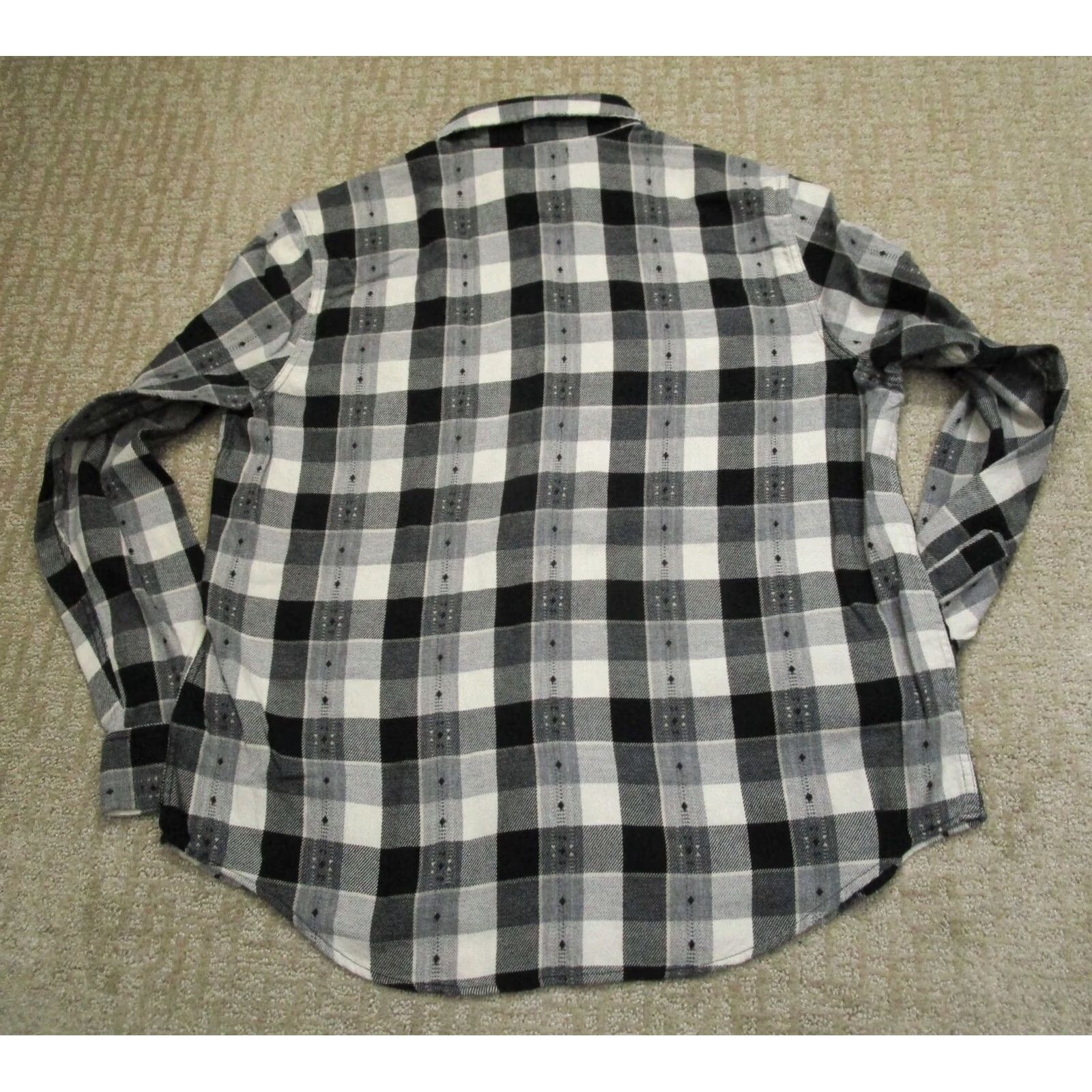 Frye Frye Shirt Men XL Black Plaid Flannel Long Sleeve Button-Up Casual Workwear Vintage: No Women? Size US XL / EU 56 / 4 - 3 Thumbnail