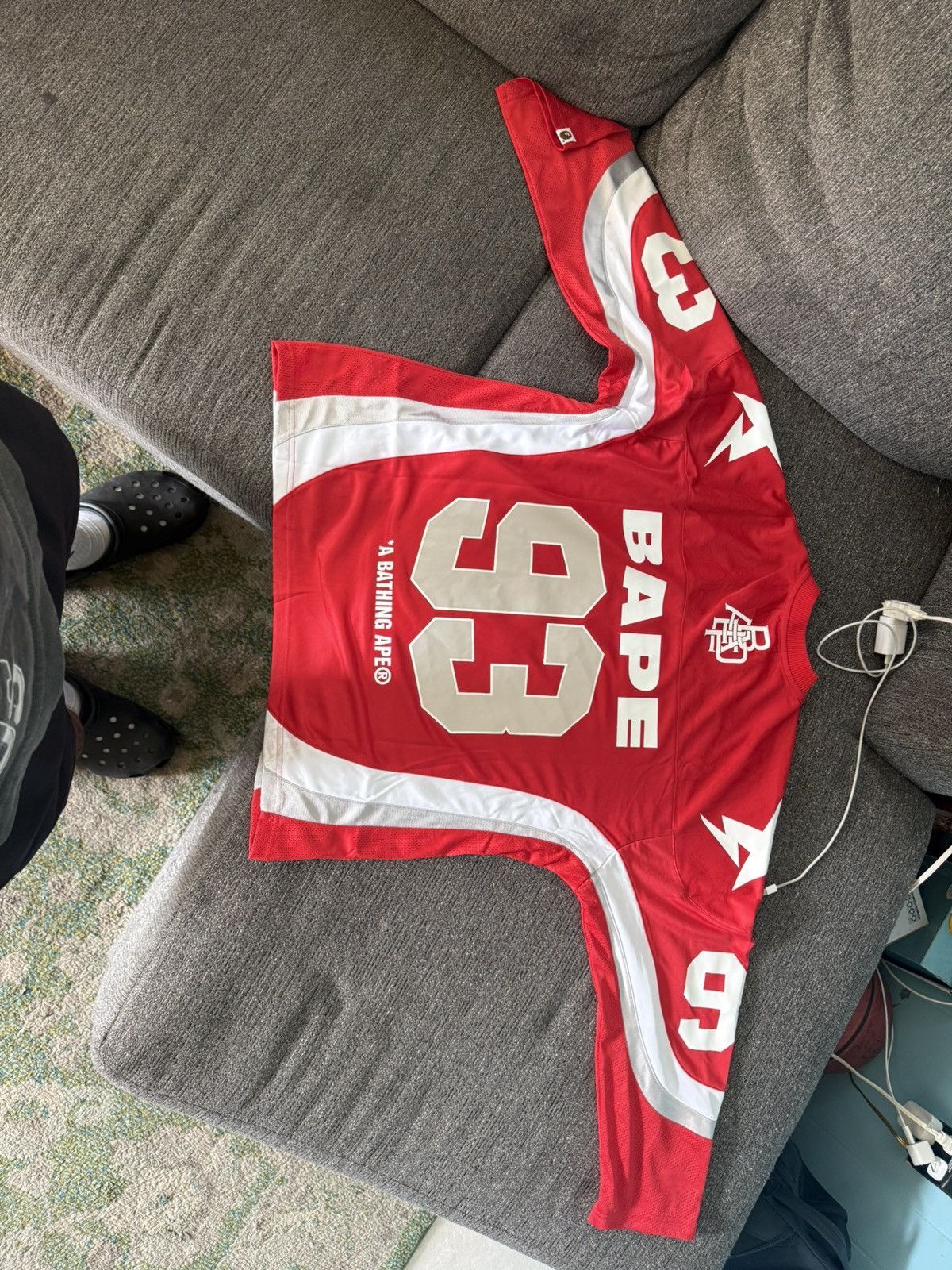Bape Bape Red Hockey Jersey Size US M / EU 48-50 / 2 - 2 Thumbnail