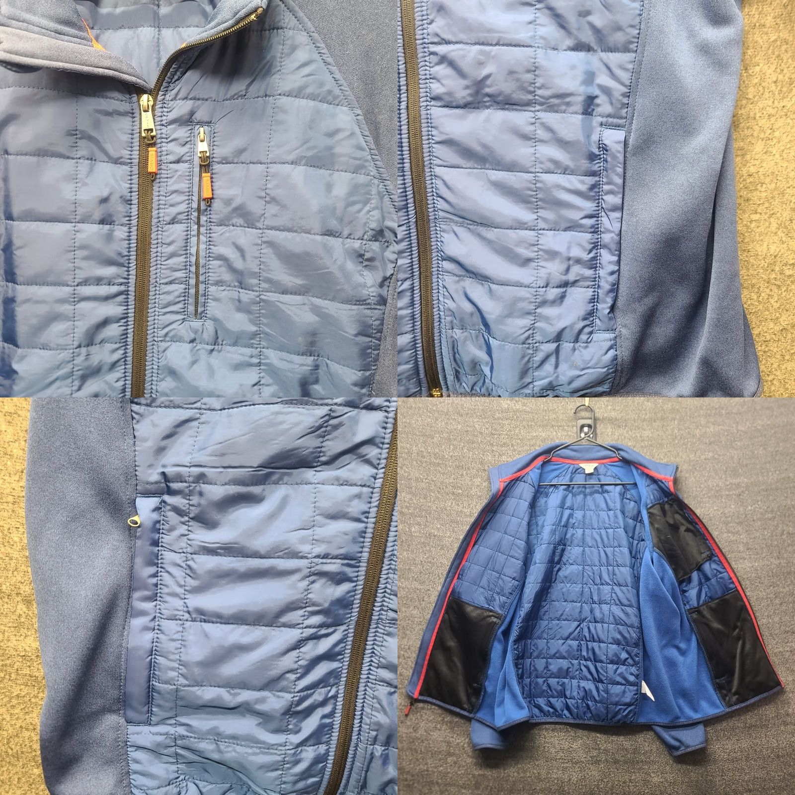 Orvis Orivs Quilted Jacket Mens XL Regular Fit Full Zip Gorpcore Jacket Blue Quilted Full Zip Stand-Up Collar Outdoor Casual Sportswear Size US XL / EU 56 / 4 - 8 Thumbnail