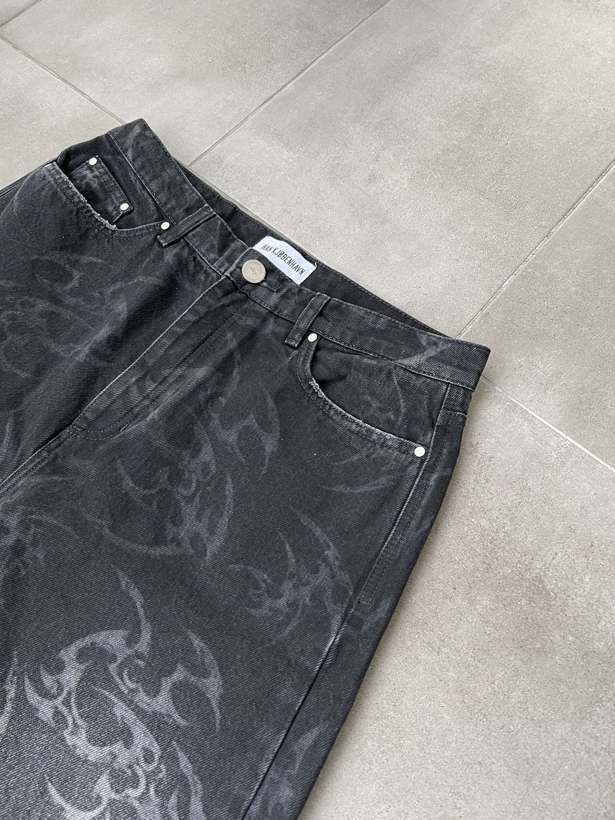 Han Kjobenhavn !DS! FW22 Han Kjobenhavn Tribal Baggy Distressed Denim Pants Size US 32 / EU 48 - 15 Thumbnail