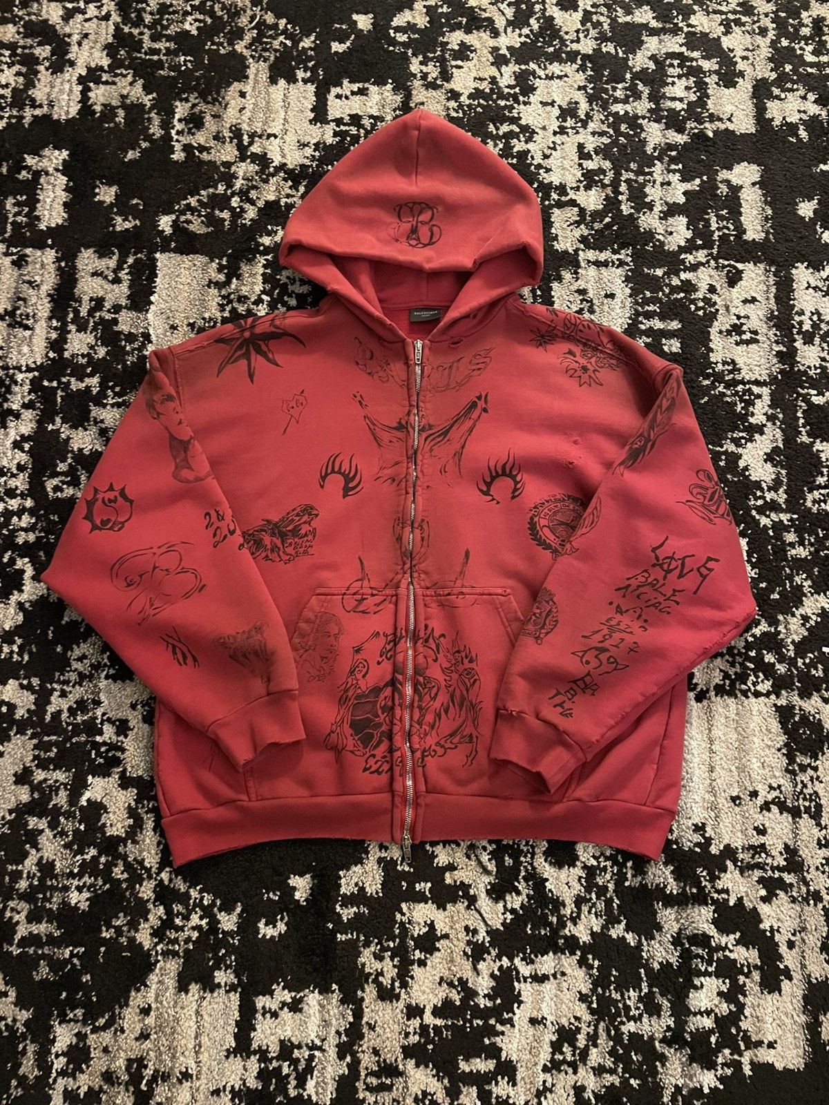 Balenciaga Balenciaga SS24 Tattoo Hoodie | Grailed