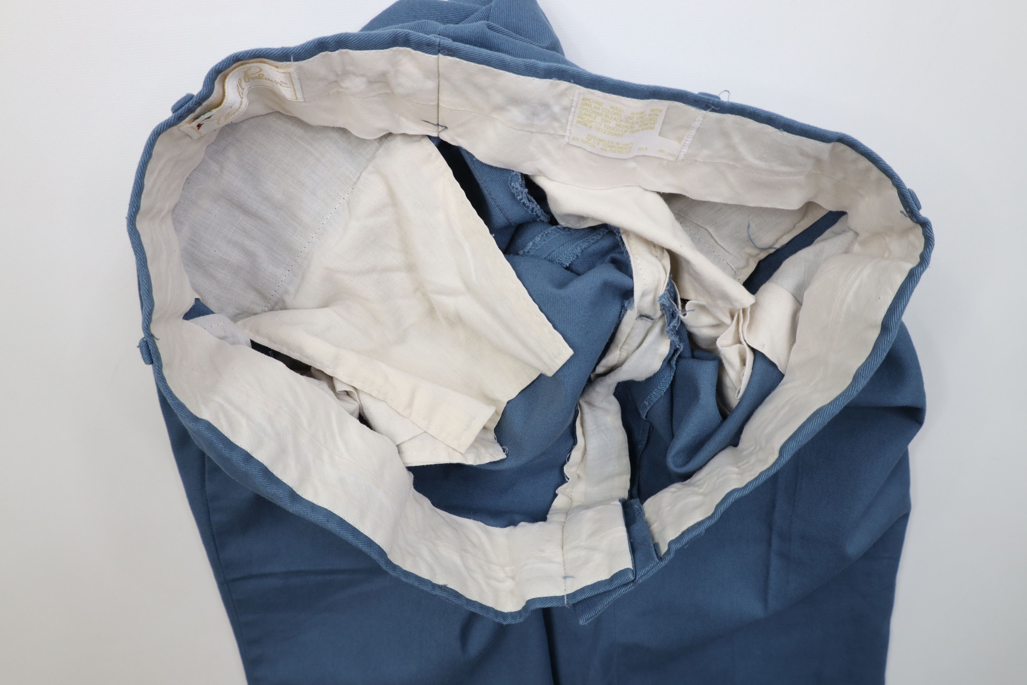 Vintage Vintage 70s Streetwear Wide Leg Chino Pants Light Blue Size US 36 / EU 52 - 6 Thumbnail