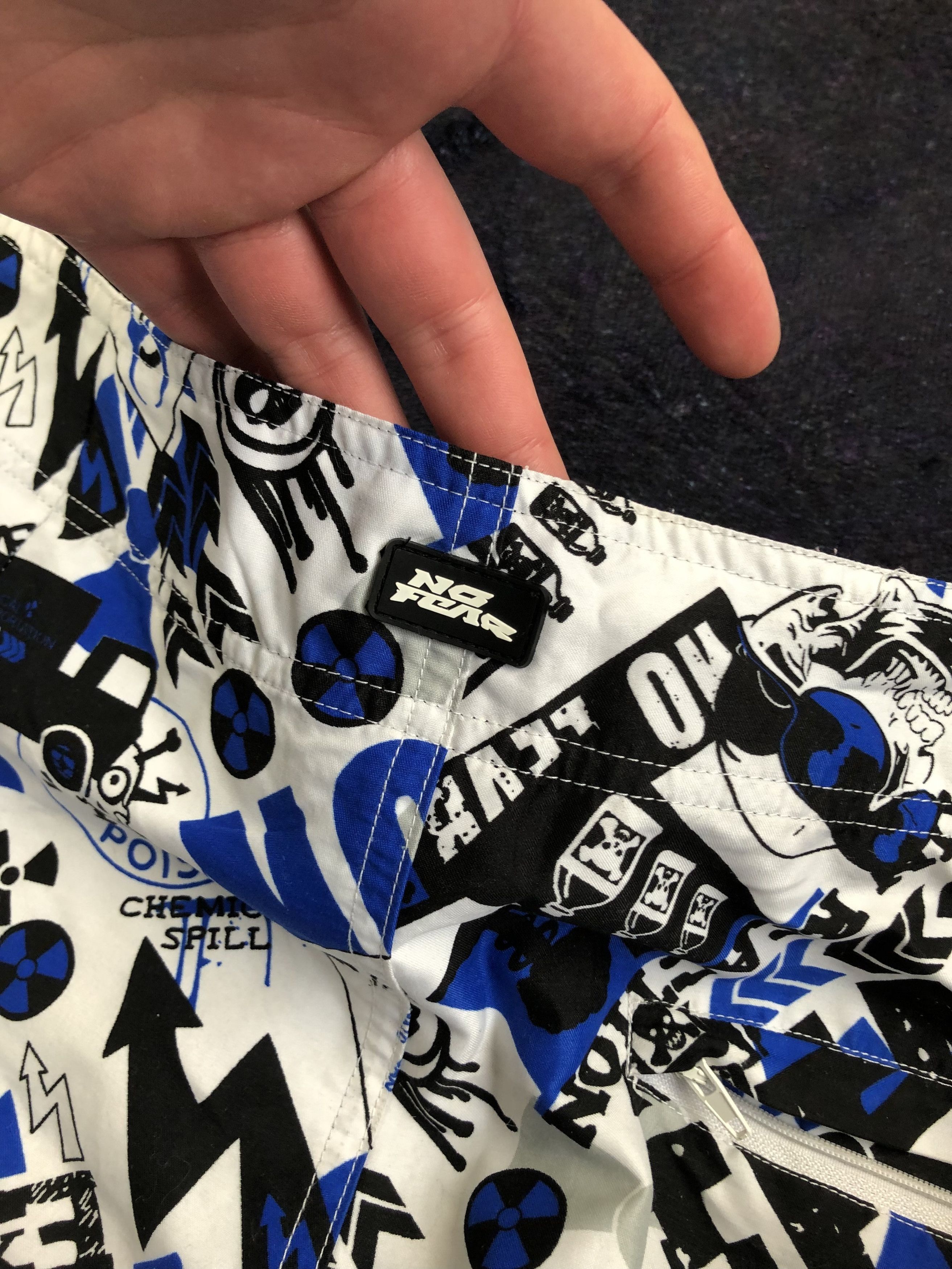 No Fear NO FEAR Crazy Y2k Monogram Shorts Streetwear Beach Serf Size US 33 - 17 Thumbnail