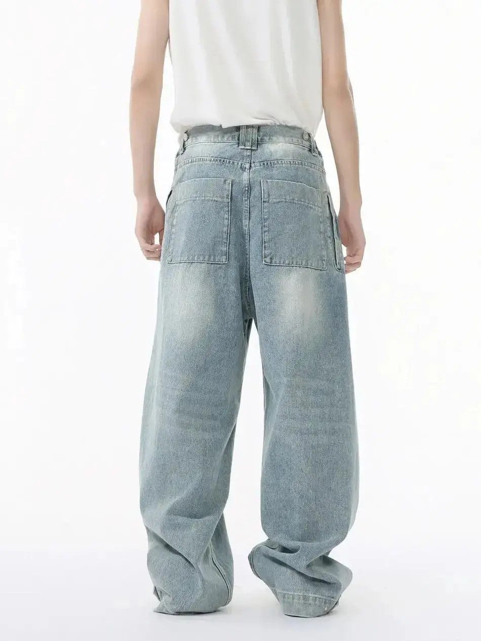 Japanese Brand Retro loose wide leg casual jeans Size US 32 / EU 48 - 2 Thumbnail