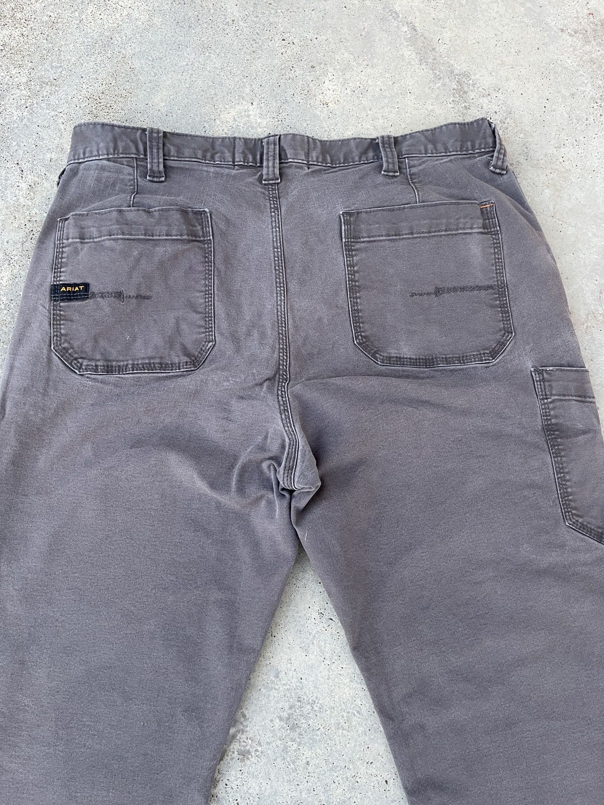 Ariat × Vintage Sunfaded Ariat Rebar Double Knee Grey Pants Size US 38 / EU 54 - 4 Thumbnail