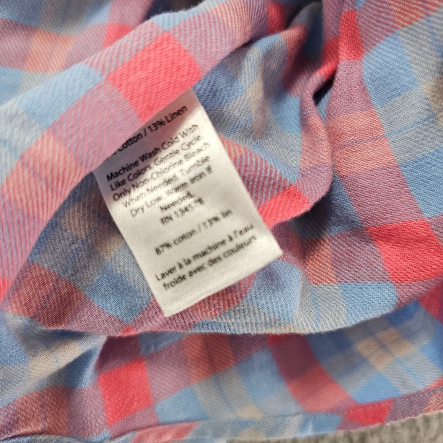 Vineyard Vines Vineyard Vines Shirt Mens XL Plaid Slim Fit Crosby Cotton Linen Blend Long Sleeve Button-Down Collared Pocket Crew Size US XL / EU 56 / 4 - 5 Thumbnail