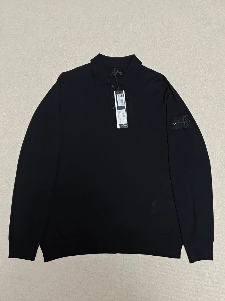 Stone Island Black Stone Island Long Sleeve Knit Sweater Size US L / EU 52-54 / 3 - 1 Thumbnail