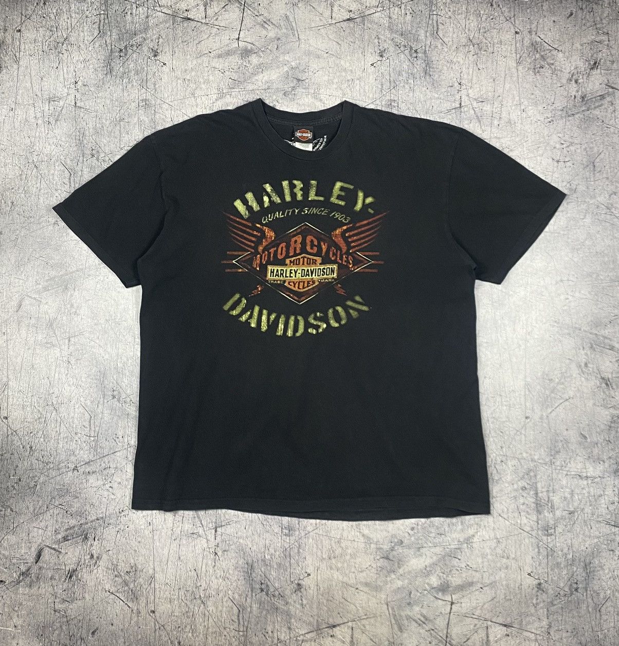 Harley Davidson × Vintage Vintage Harley Davidson Warres England graphic tee 90’s Size US XXL / EU 58 / 5 - 2 Thumbnail