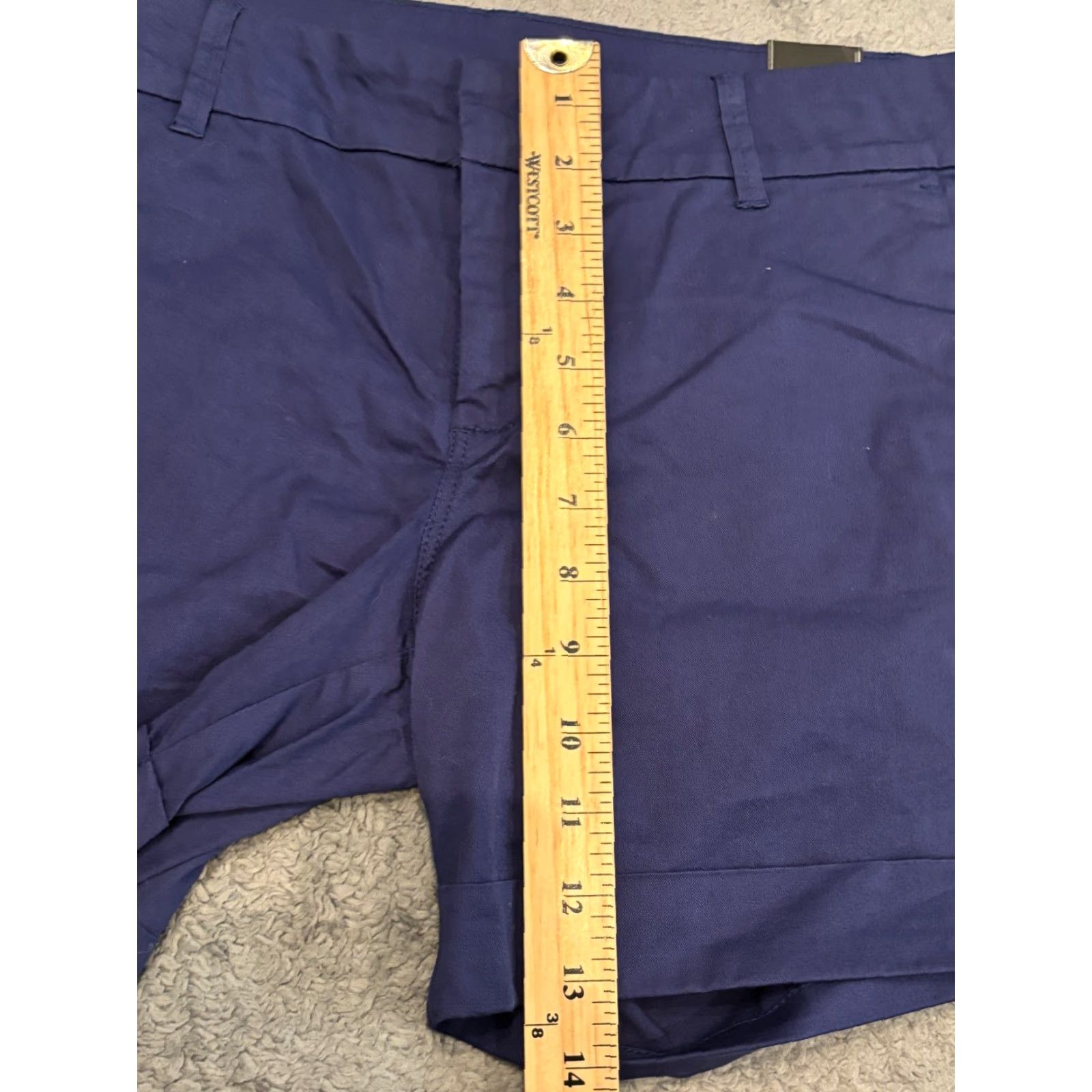 Vintage KUT from the Kloth Julia Walking Short Womens 4 Blue Denim Chino Shorts Casual Flat Front 5-Pocket Style Summer Womens Size 27" / US 4 / IT 40 - 5 Thumbnail