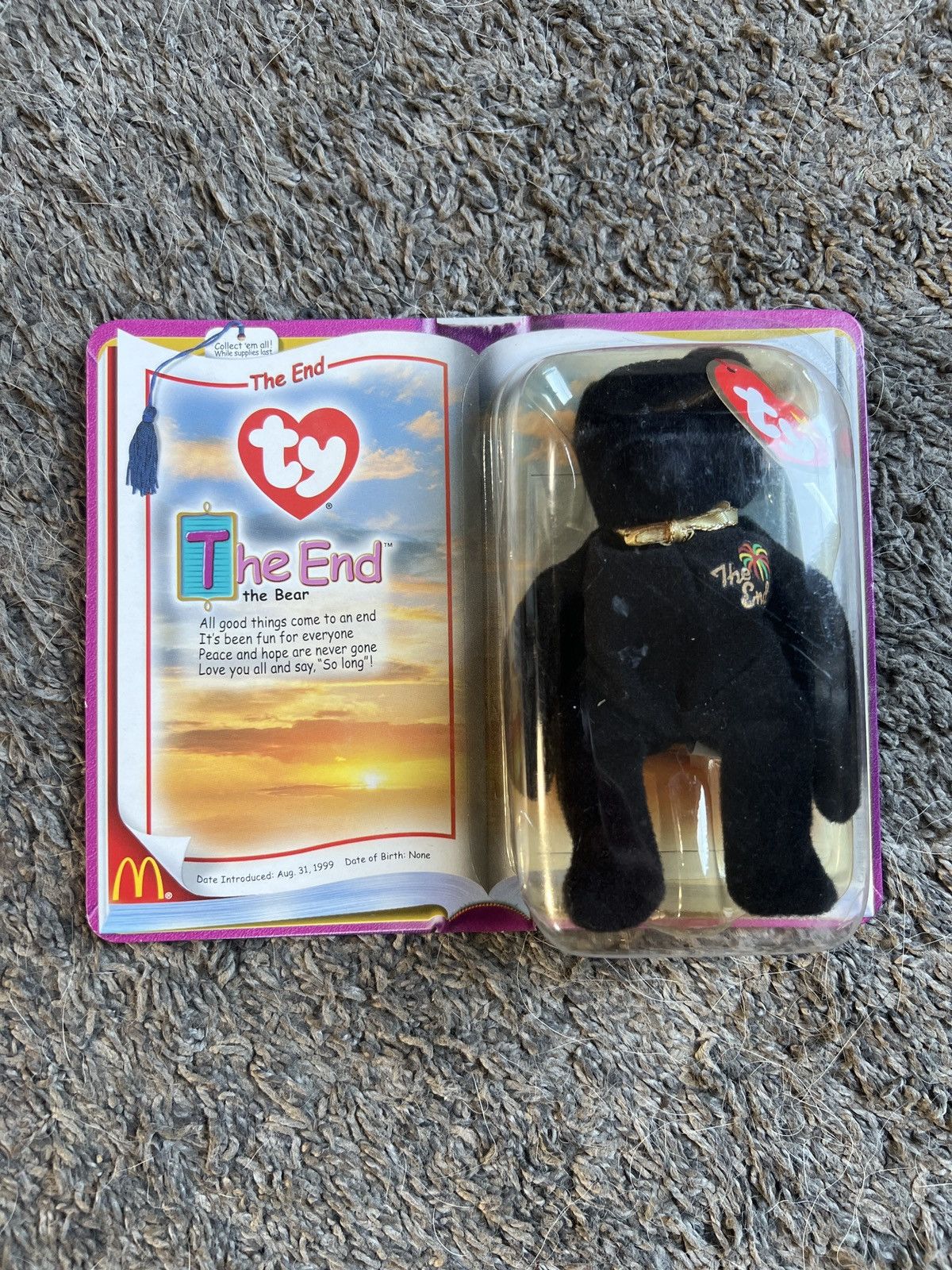 Vintage 2000 McDonald’s Ty The End The Bear Teenie Beanie Baby Size ONE SIZE - 1 Thumbnail
