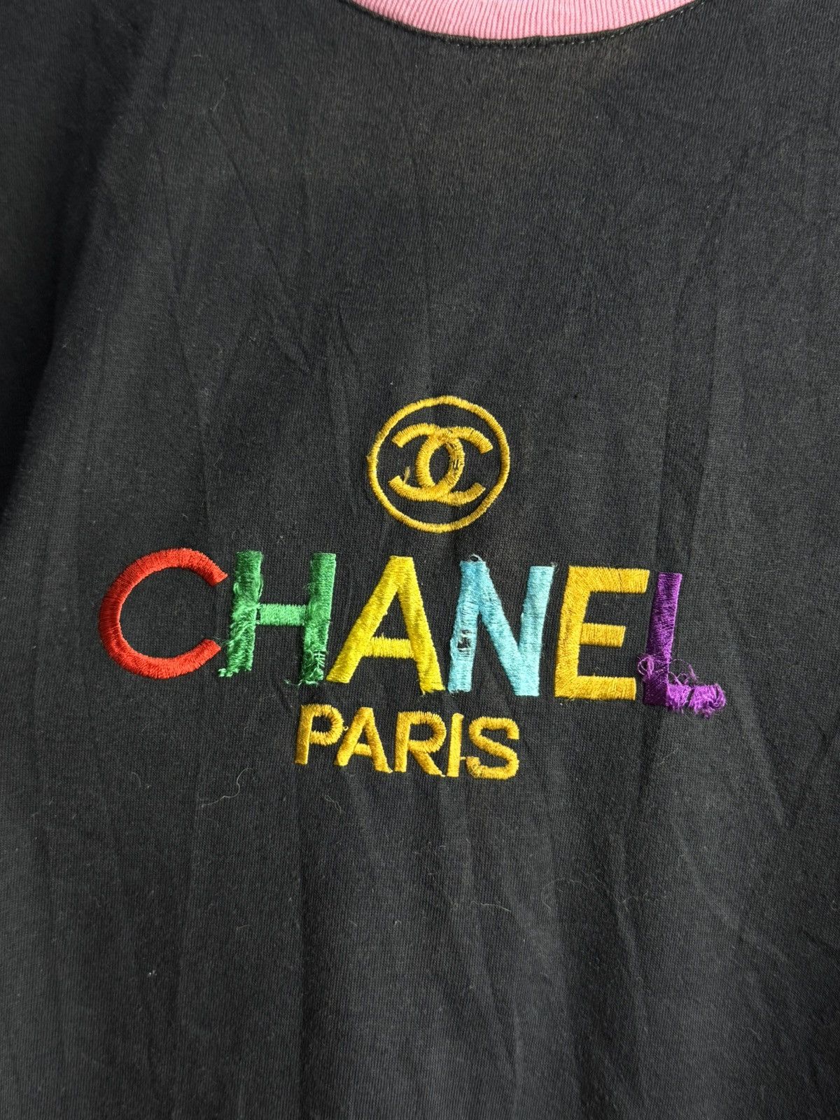 Vintage Vintage Embroidered Both Chanel Tees Size US M / EU 48-50 / 2 - 3 Thumbnail