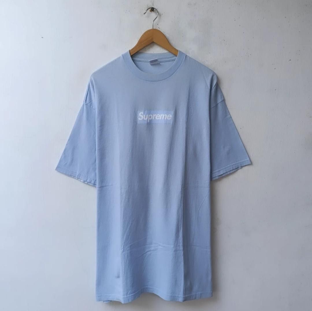 Supreme 2003 SUPREME Baby Blue Box Logo Tshirt Size US XL / EU 56 / 4 - 2 Thumbnail