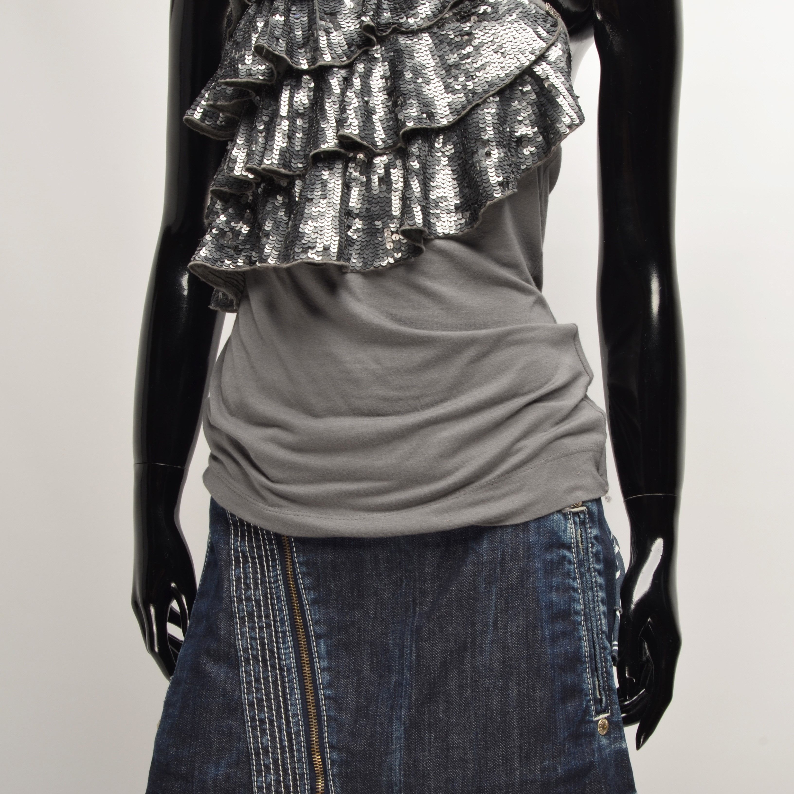 Miss Sixty × Vintage Miss Sixty Y2K Stunning Beaded One Shoulder Top Size M / US 6-8 / IT 42-44 - 3 Thumbnail