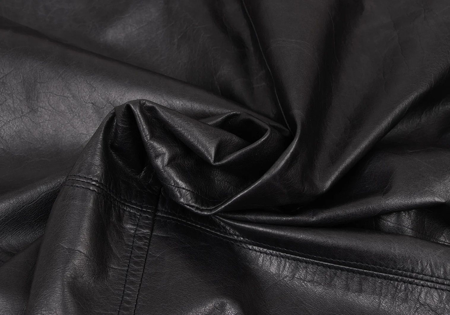 Issey Miyake Charcoal Cow Leather Tailored Jacket Size M Size US M / EU 48-50 / 2 - 18 Thumbnail