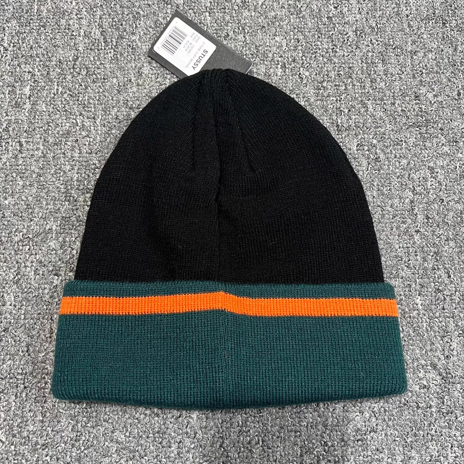 Stussy Stussy Color-Block Striped Embroidered Knit Beanie Q7 Size ONE SIZE - 7 Thumbnail
